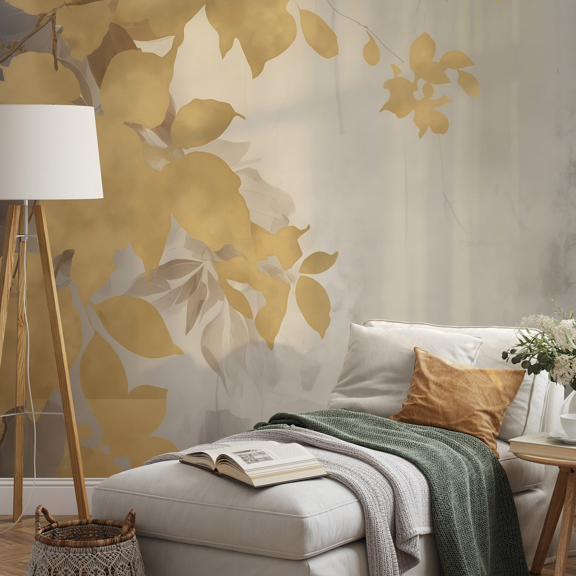 Designs Direct Afterglow Leaves Wall Mural