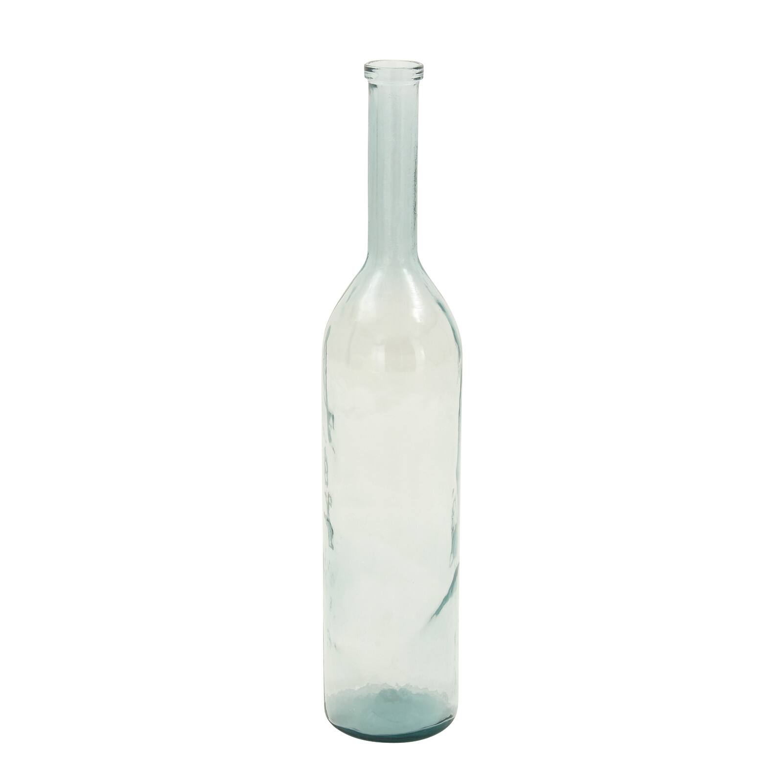 40" Blue Glass Farmhouse Vase