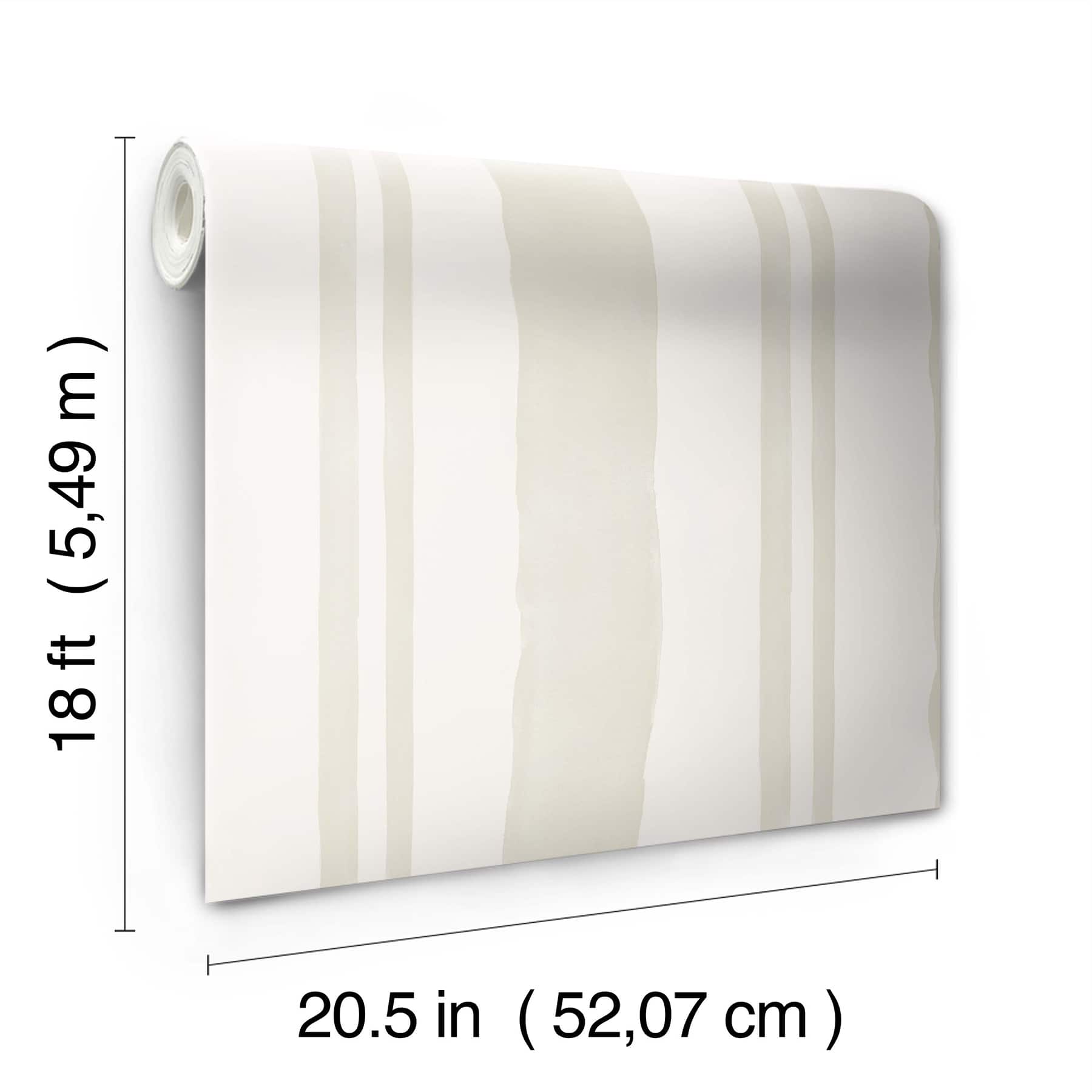 RoomMates Mr. Kate Winston Watercolor Stripe Peel & Stick Wallpaper