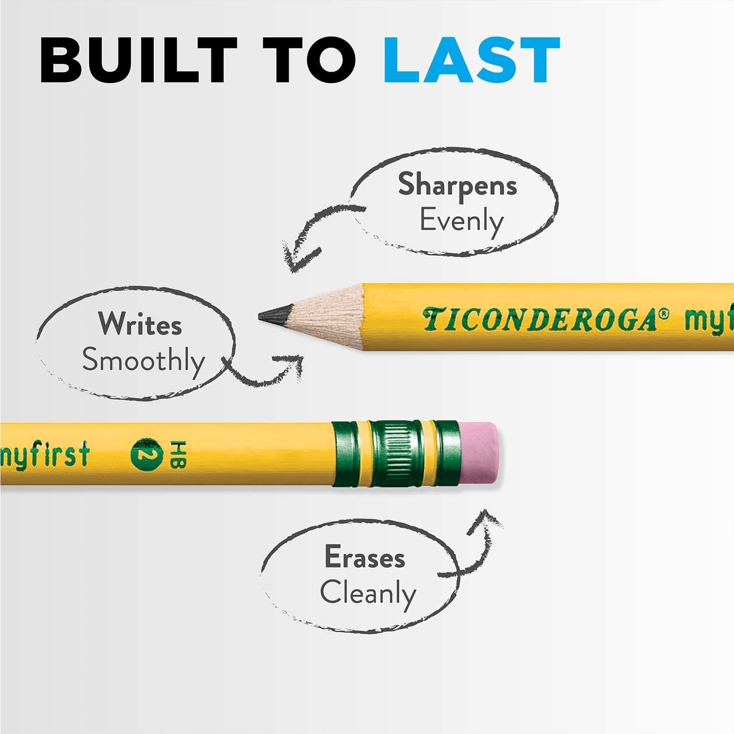 Ticonderoga® Beginners® 0.4mm 2HB Pencils with Eraser, 2 Packs of 12