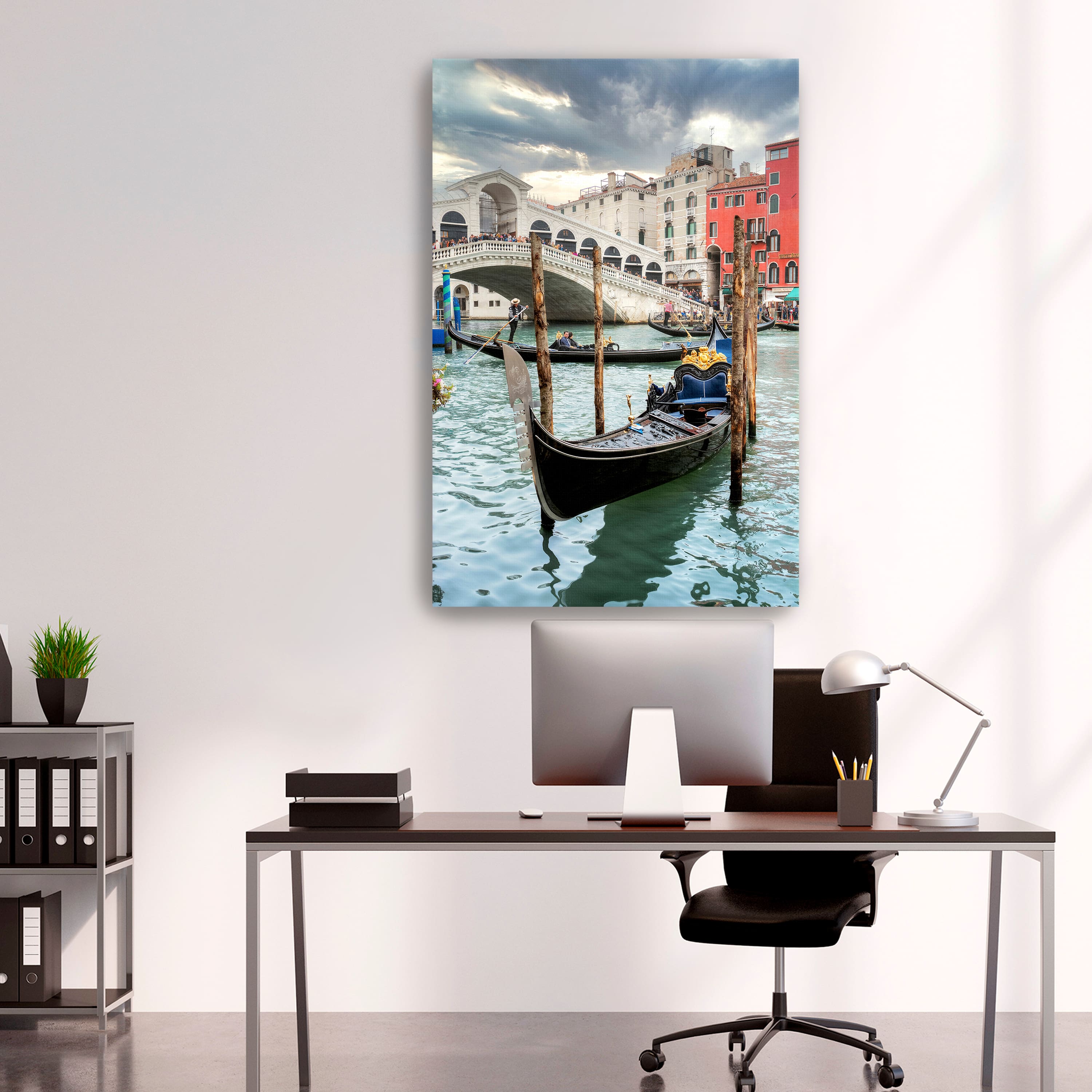 Lumaprints Gondola Rialto Bridge No.1 Canvas Wall Art