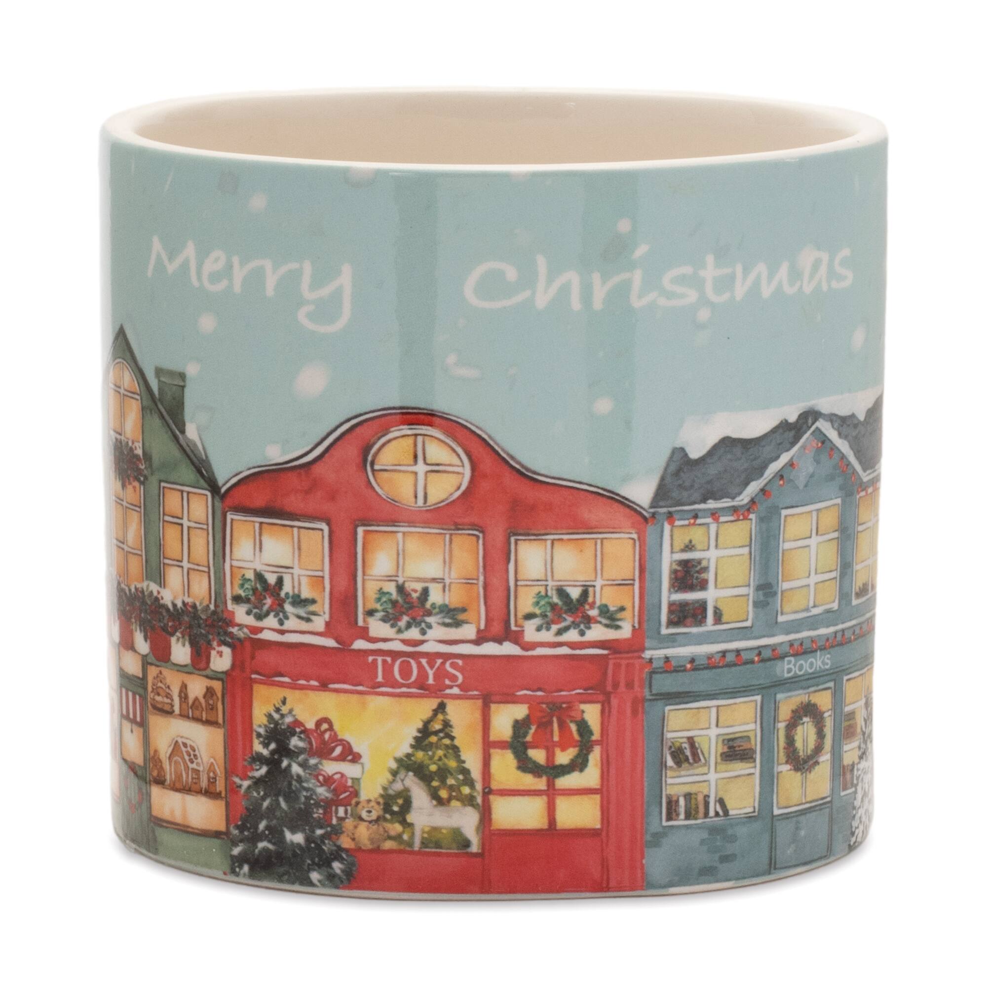 Merry Christmas Village Planter Set, 2ct.