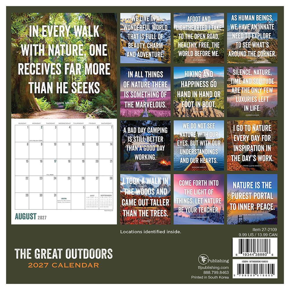 2027 Great Outdoors Mini Calendar
