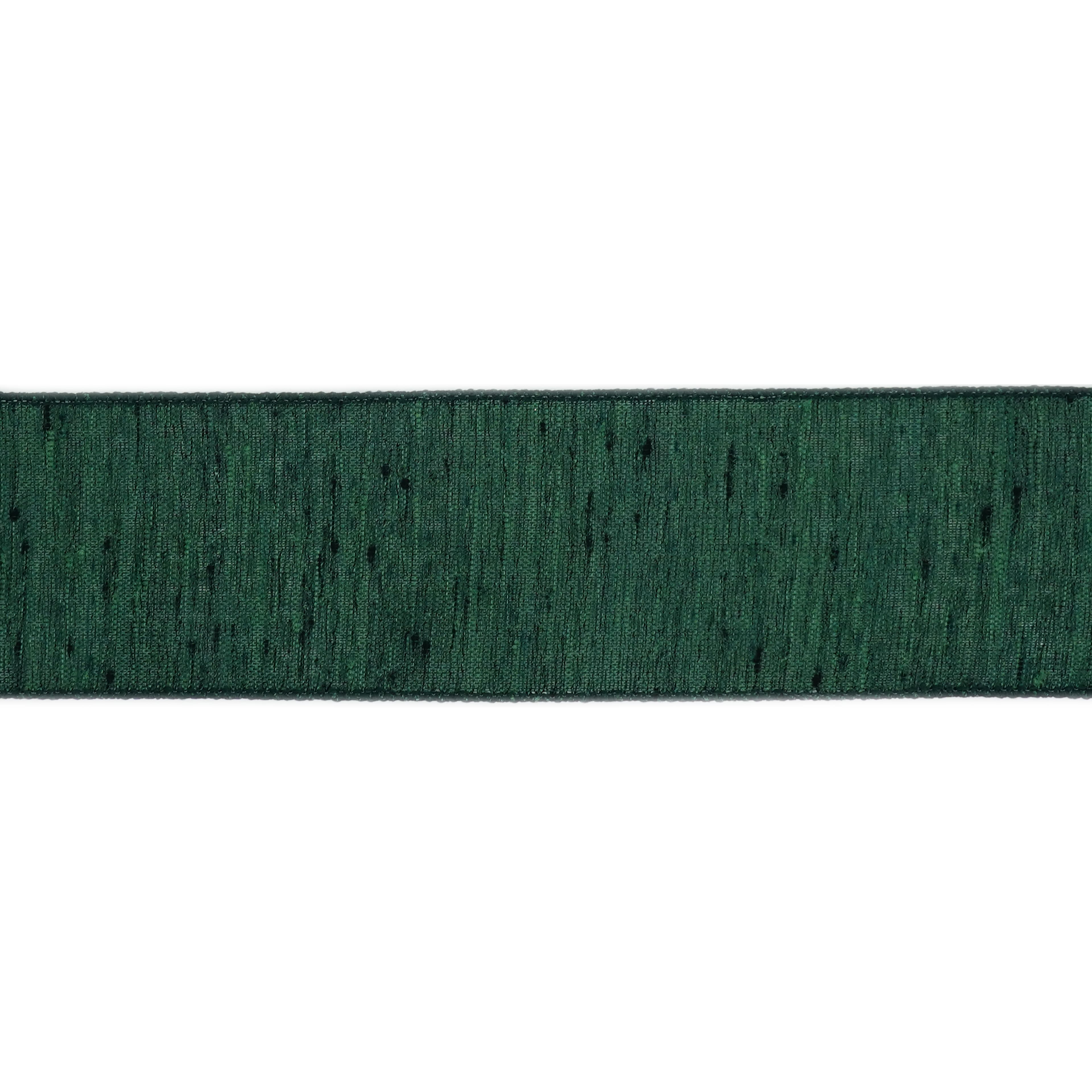 2.5" x 26.6yd. Green Wired Faux Linen Jumbo Ribbon by Celebrate It®