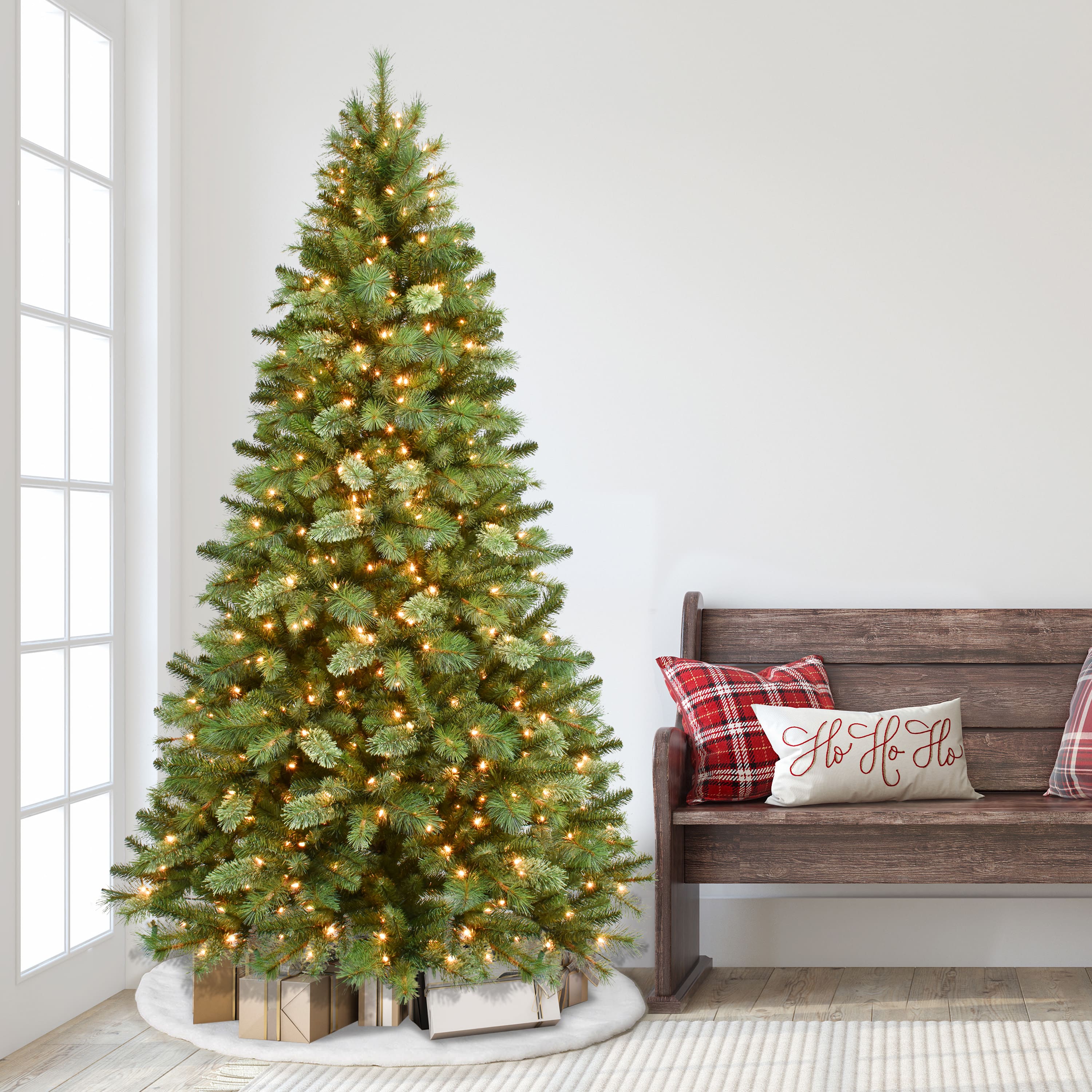7.5ft. Pre-Lit Teton Pine Artificial Christmas Tree, Clear Lights
