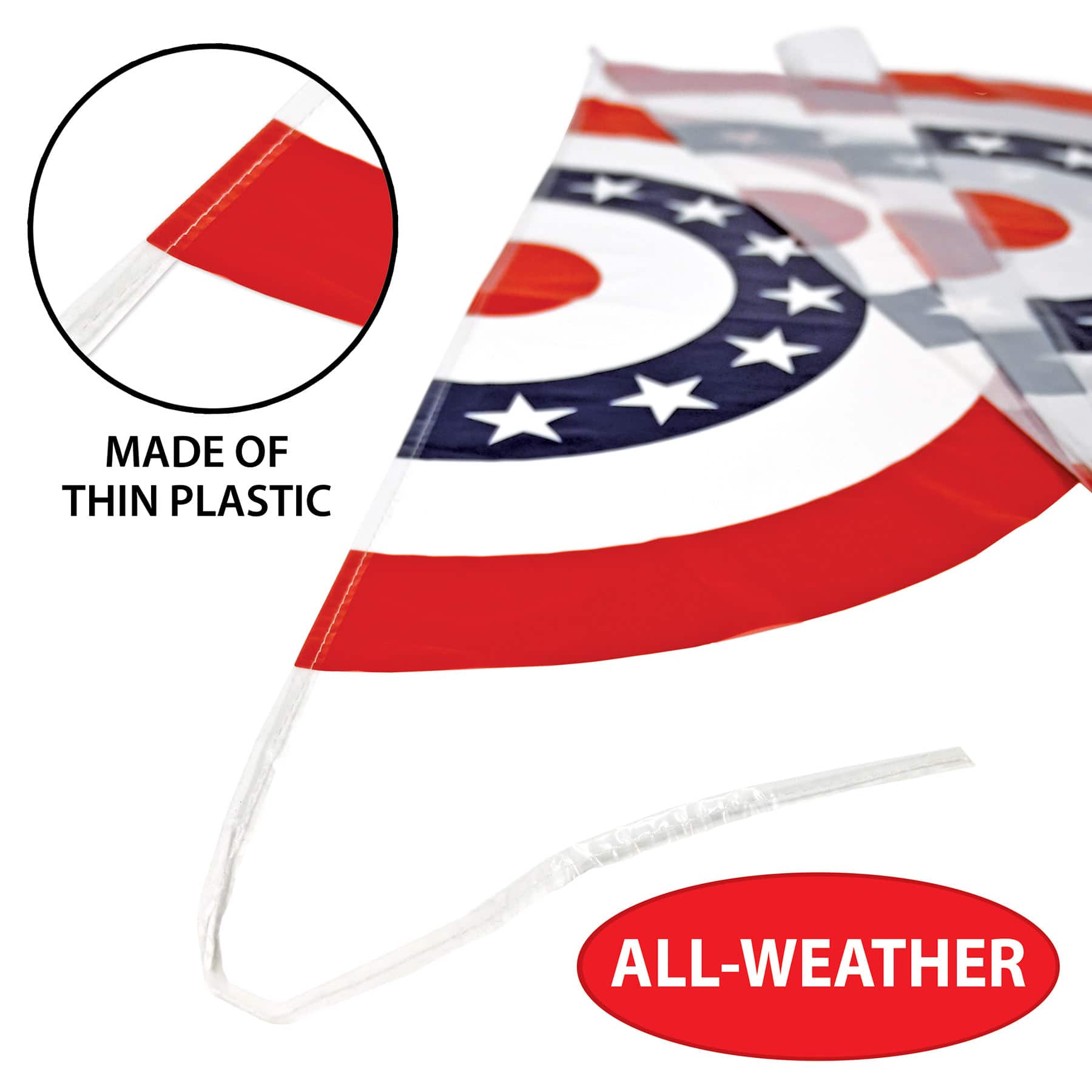 Beistle 11" x 12ft. Patriotic Bunting Banners, 2ct.