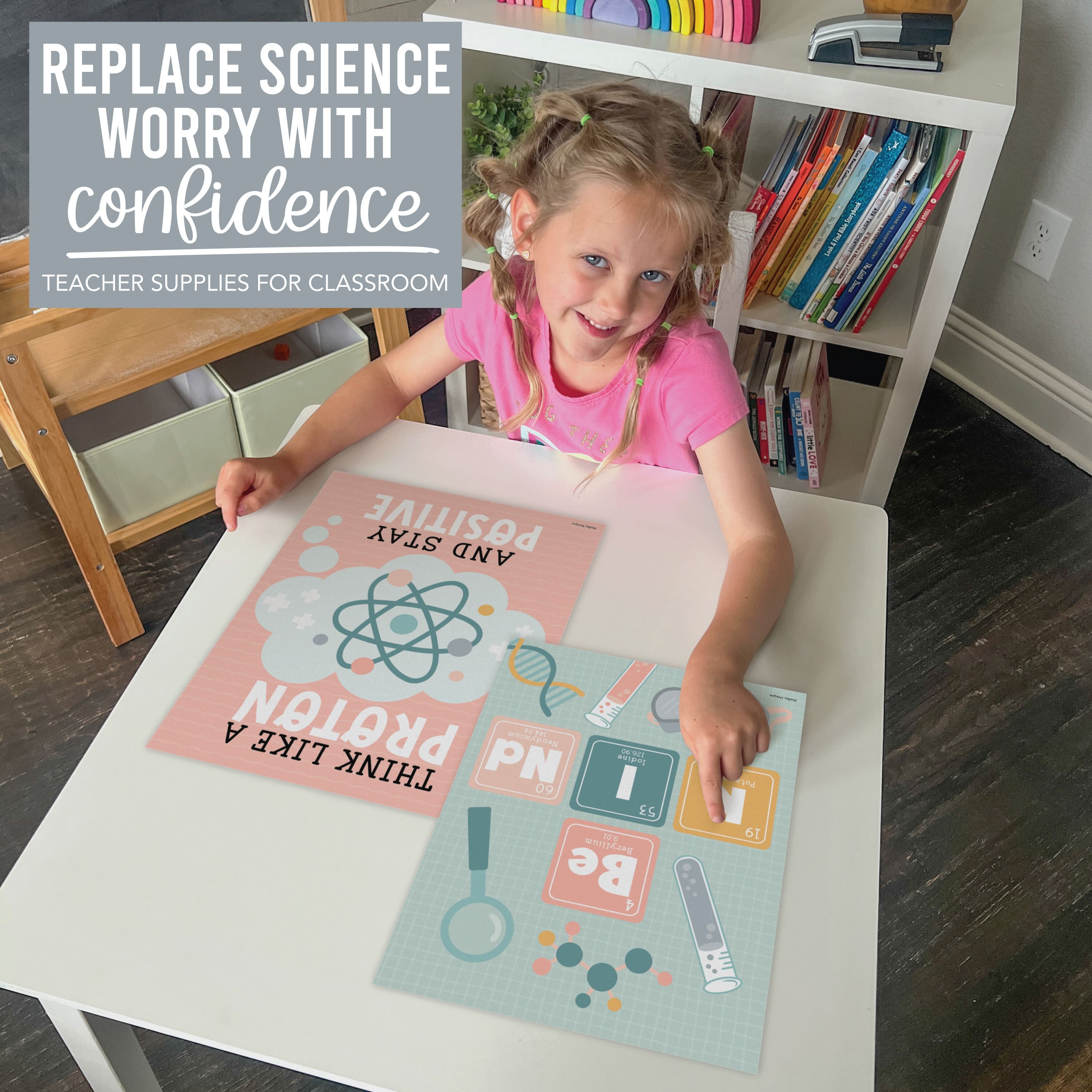 Hadley Designs 11" x 14" Boho Science Bulletin Board Classroom Décor Posters Set