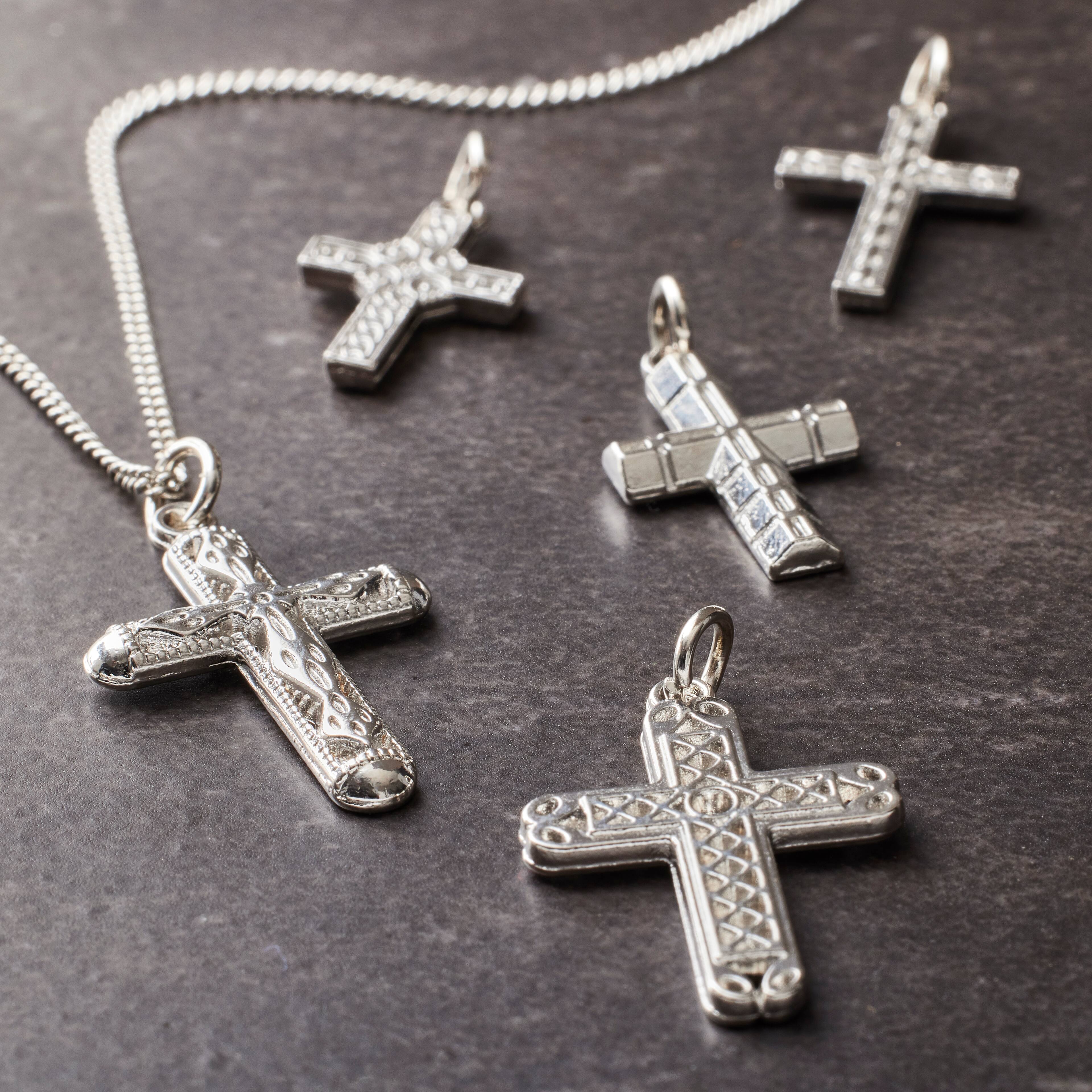 12 Packs: 5 ct. (60 total) Assorted Metal Cross Charms by Bead Landing™