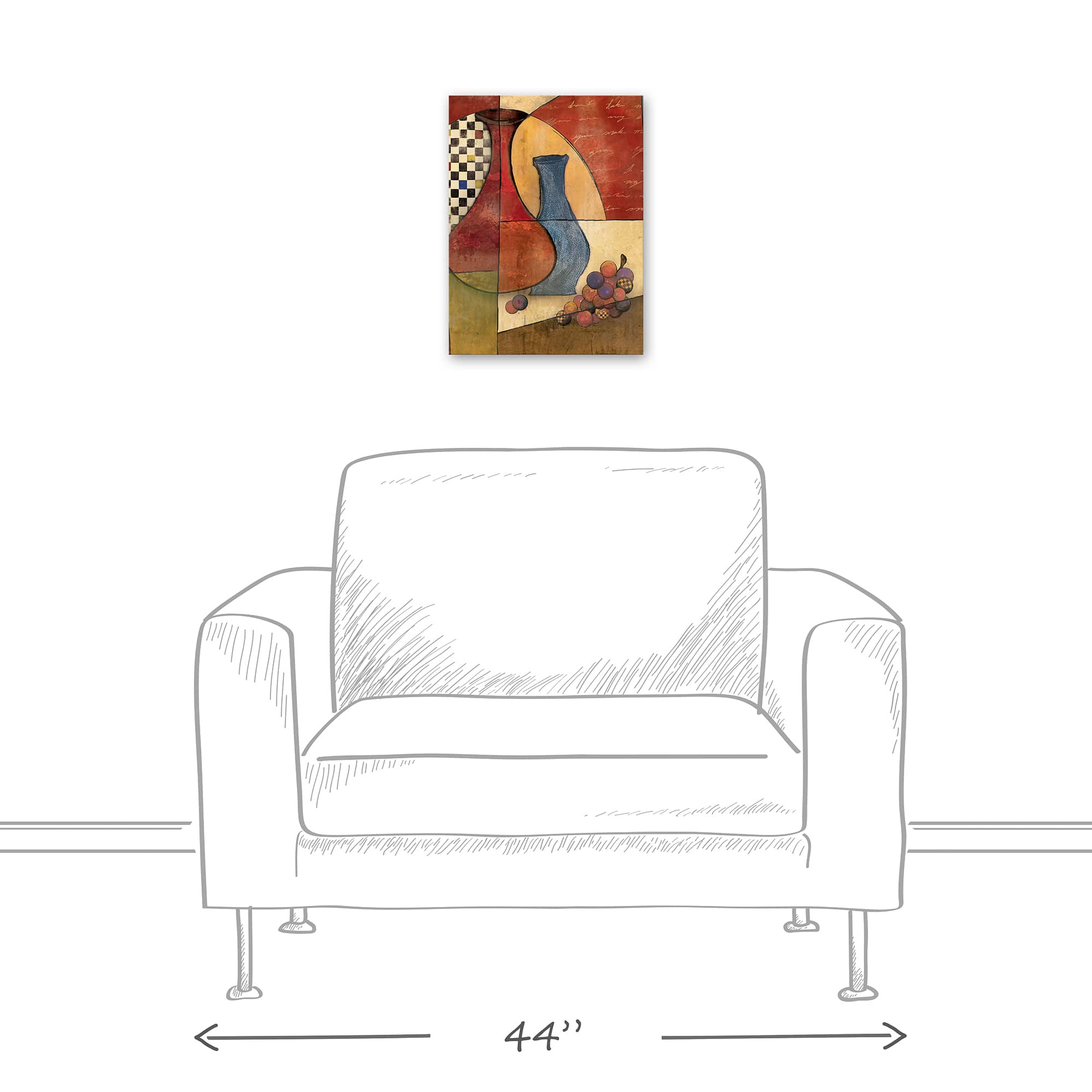 Vase Collage 12" x 16" Canvas Wall Art
