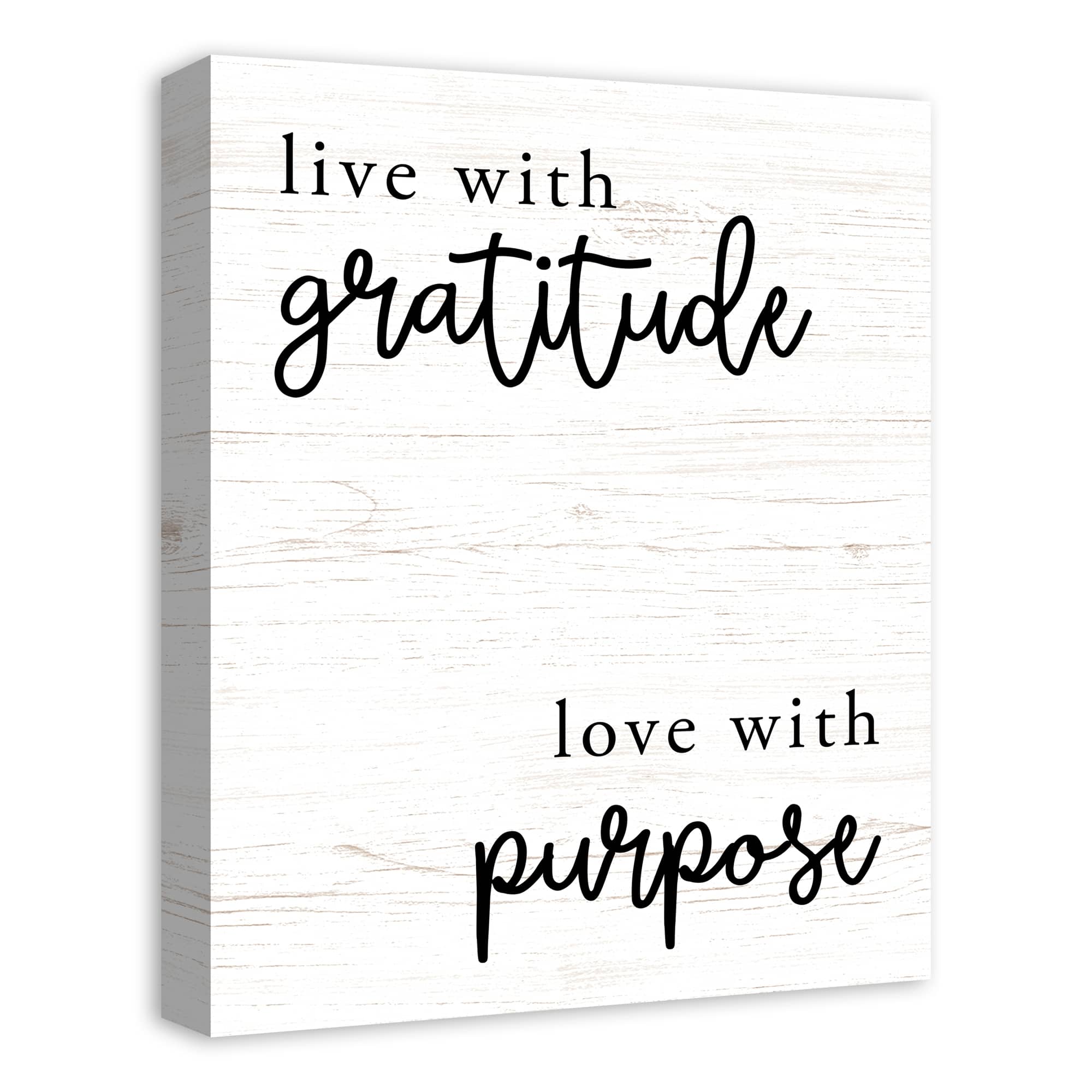 Live WIth Gratitude Love With Purpose 16" x 20" Canvas Wall Art