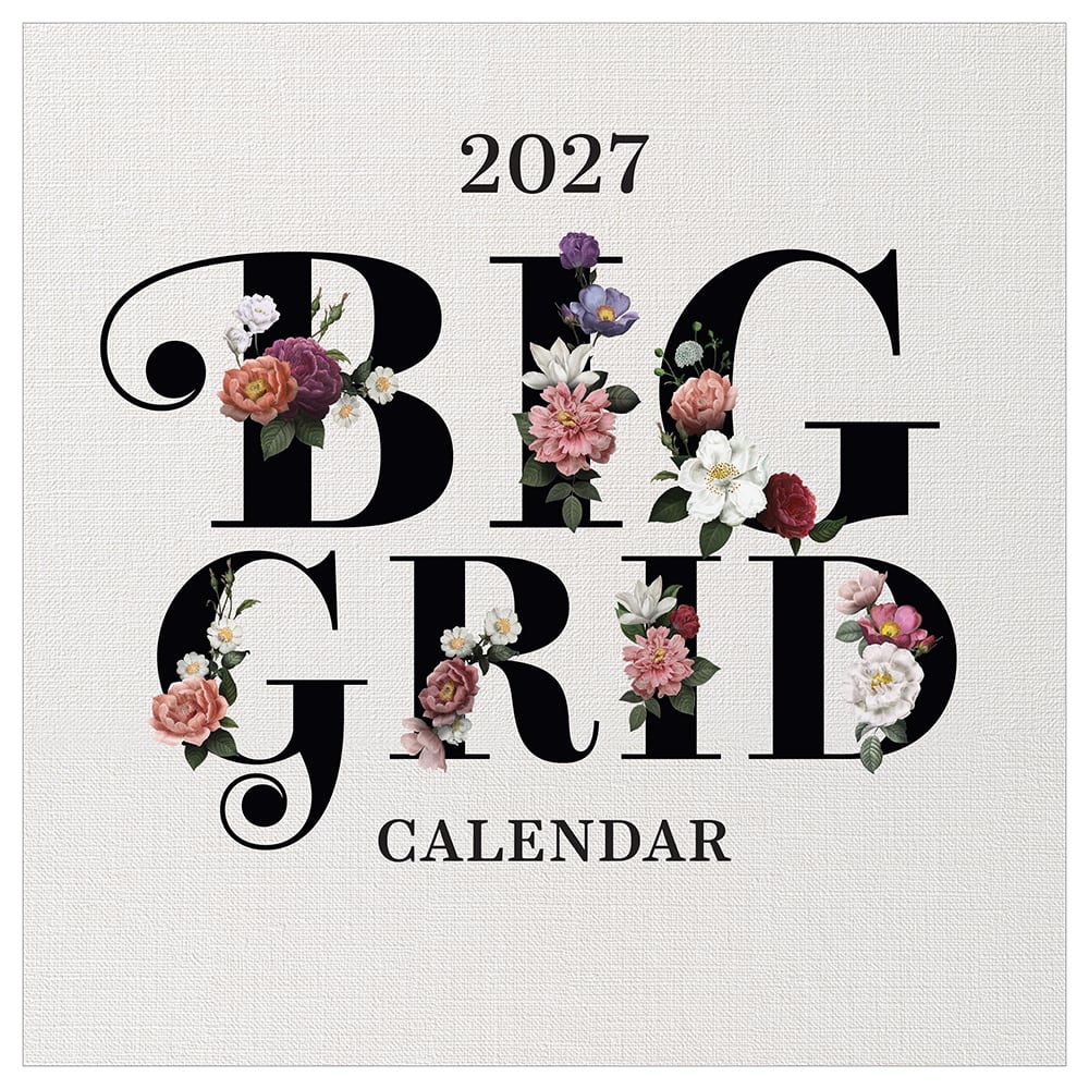 2027 Big Grid-Floral Wall Calendar