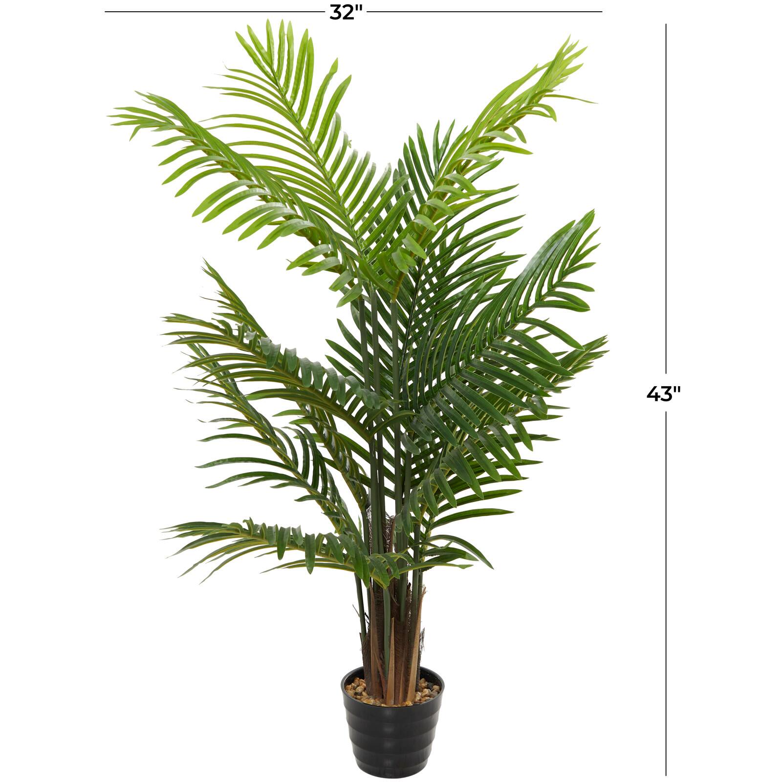 43" Green Vinyl Contemporary Artificial Tree in a Melamine Pot