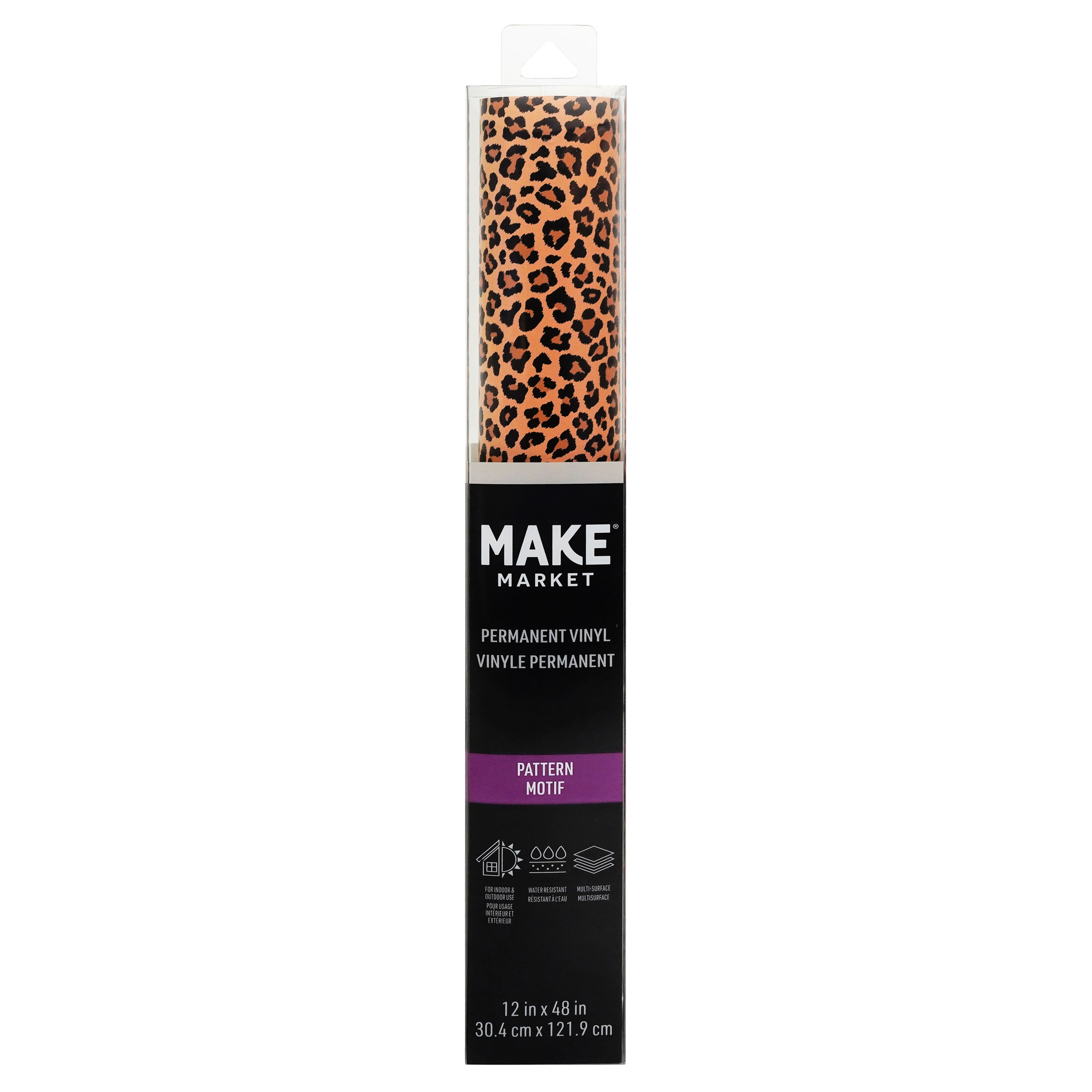 12 Pack: Leopard Pattern Permanent Vinyl by Make Market®