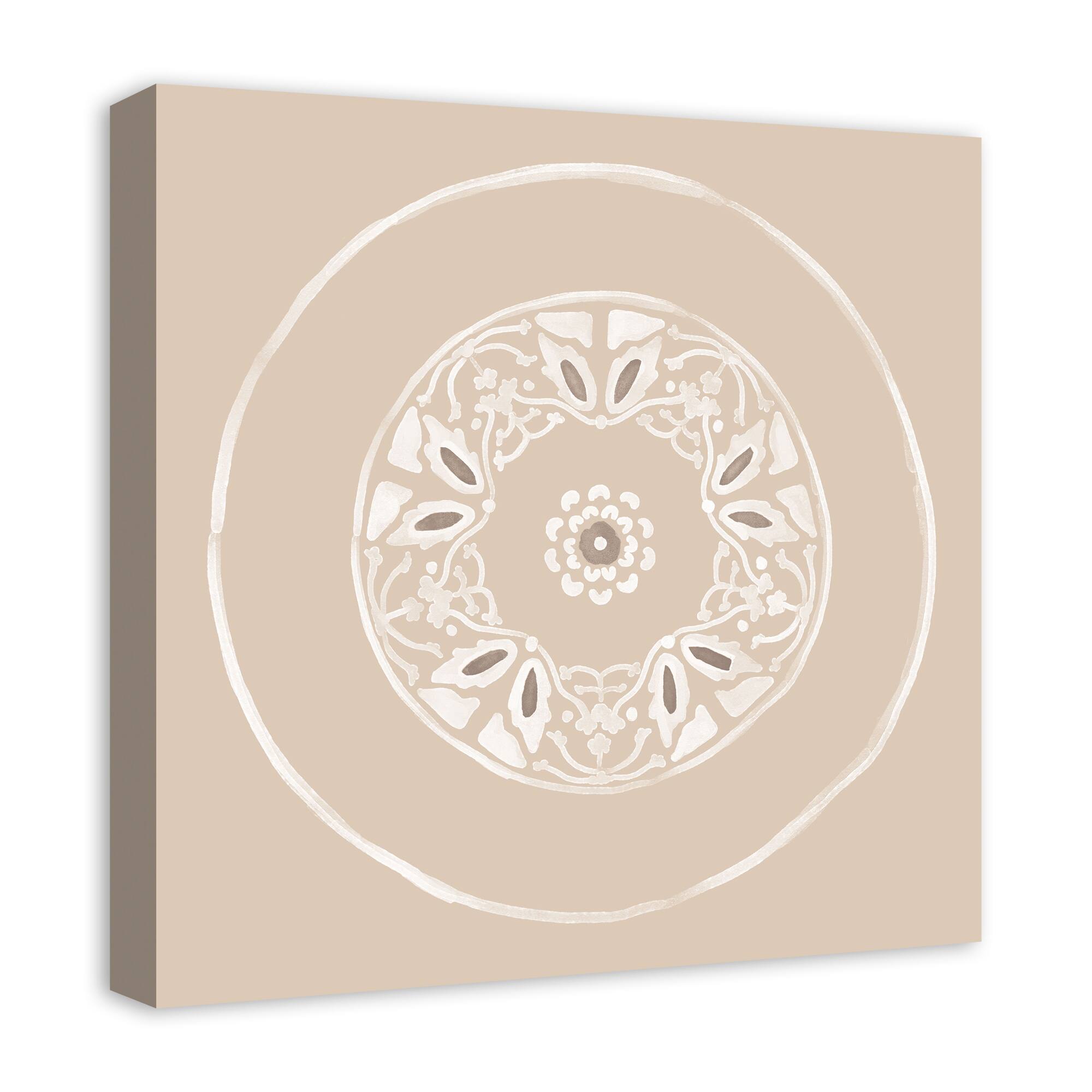 Neutral Medallion 20" x 20" Canvas Wall Art