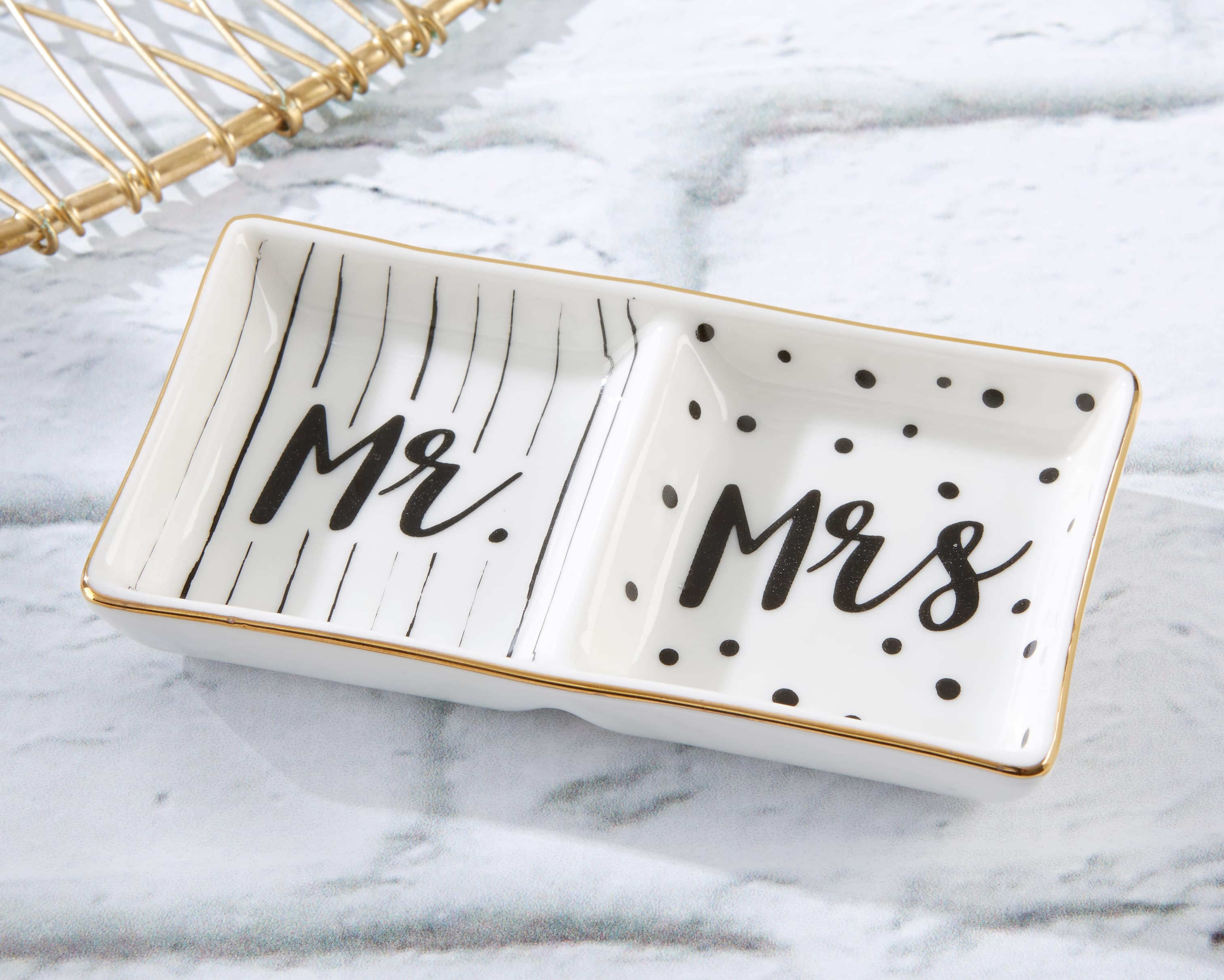 Kate Aspen® Mr. & Mrs. Ring Dish, 2ct.