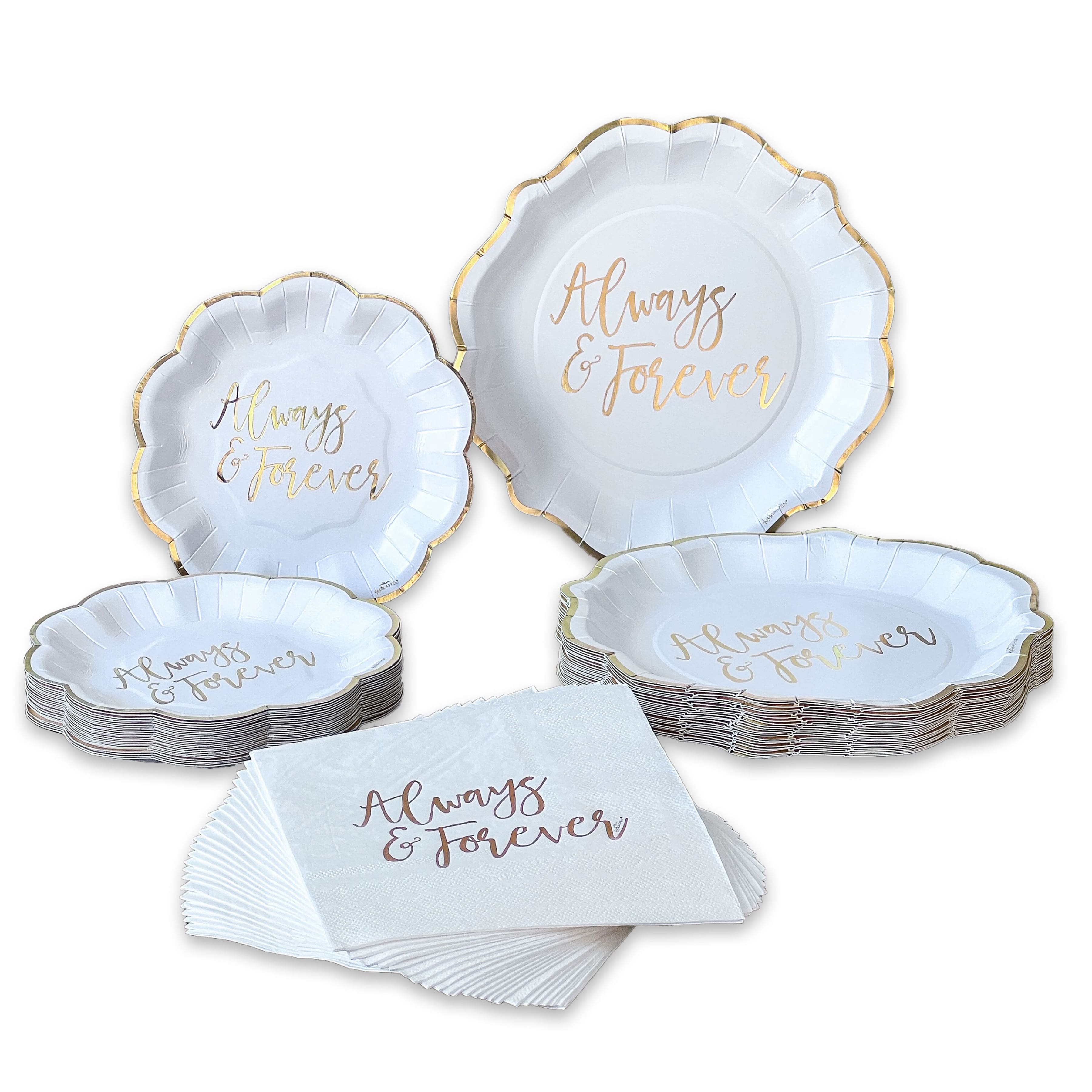 Kate Aspen Always & Forever Gold Party Tableware Set, 72ct.