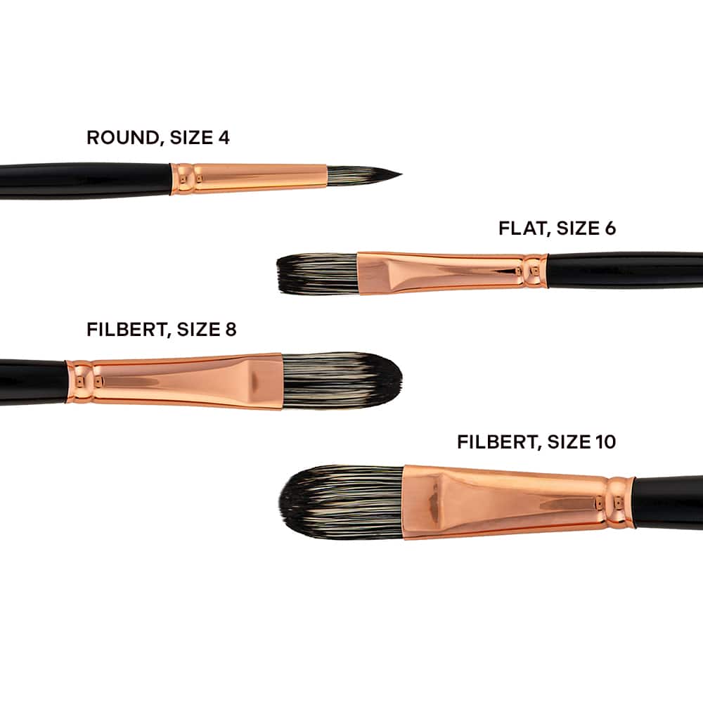 Royal & Langnickel® Alati™ Acrylic & Oil Filbert Variety Brush Set