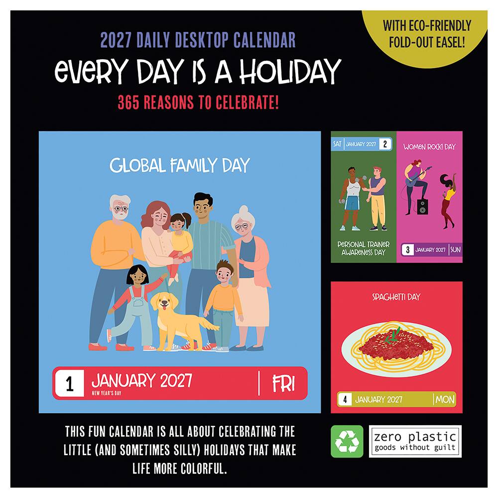 2027 Every Day's A Holiday Daily Desktop Calendar