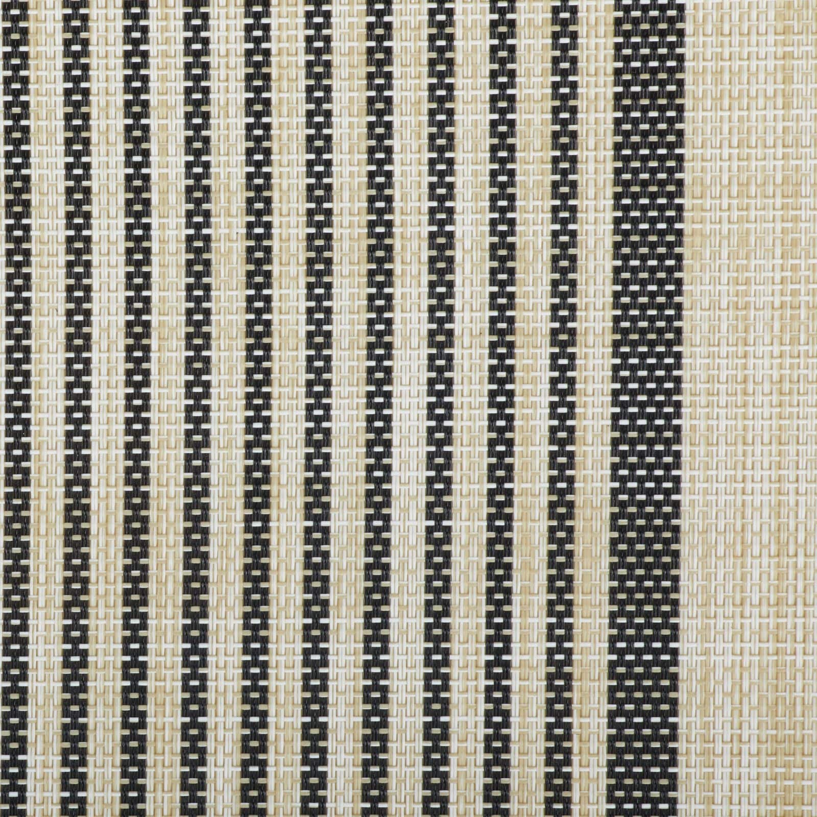 DII® Black Middle Stripe PVC Woven Placemat, 6ct.