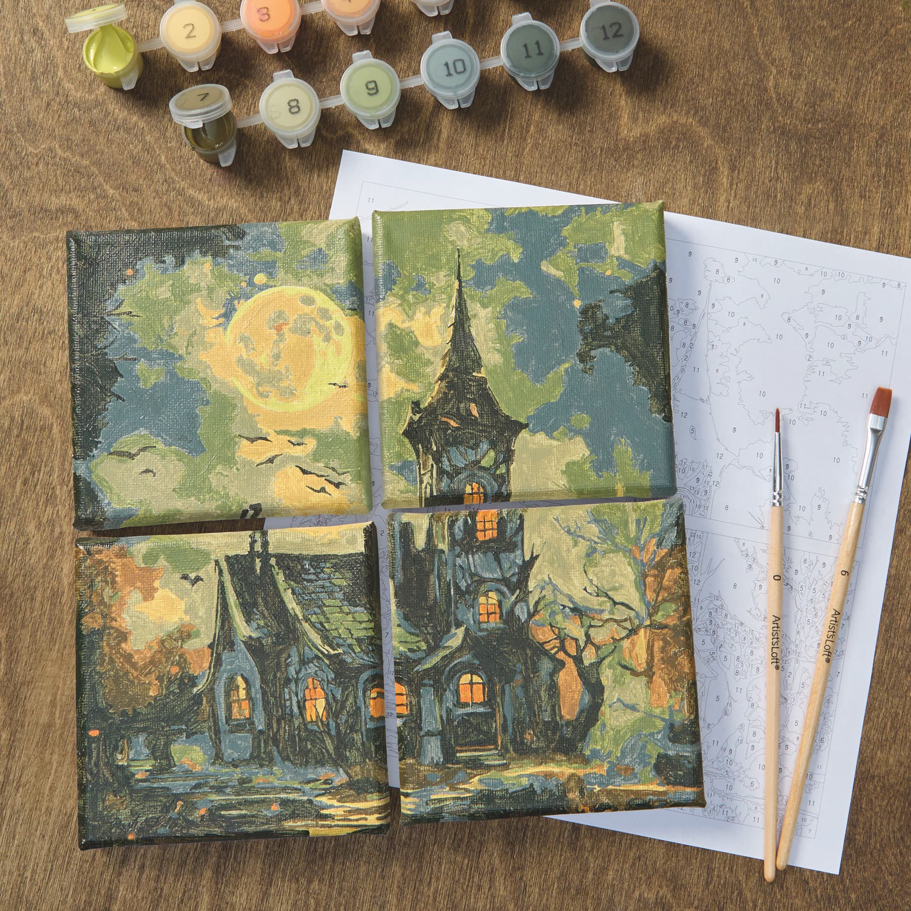 Haunted House Paint-by-Number Gallery Mini Kit by Artist's Loft®
