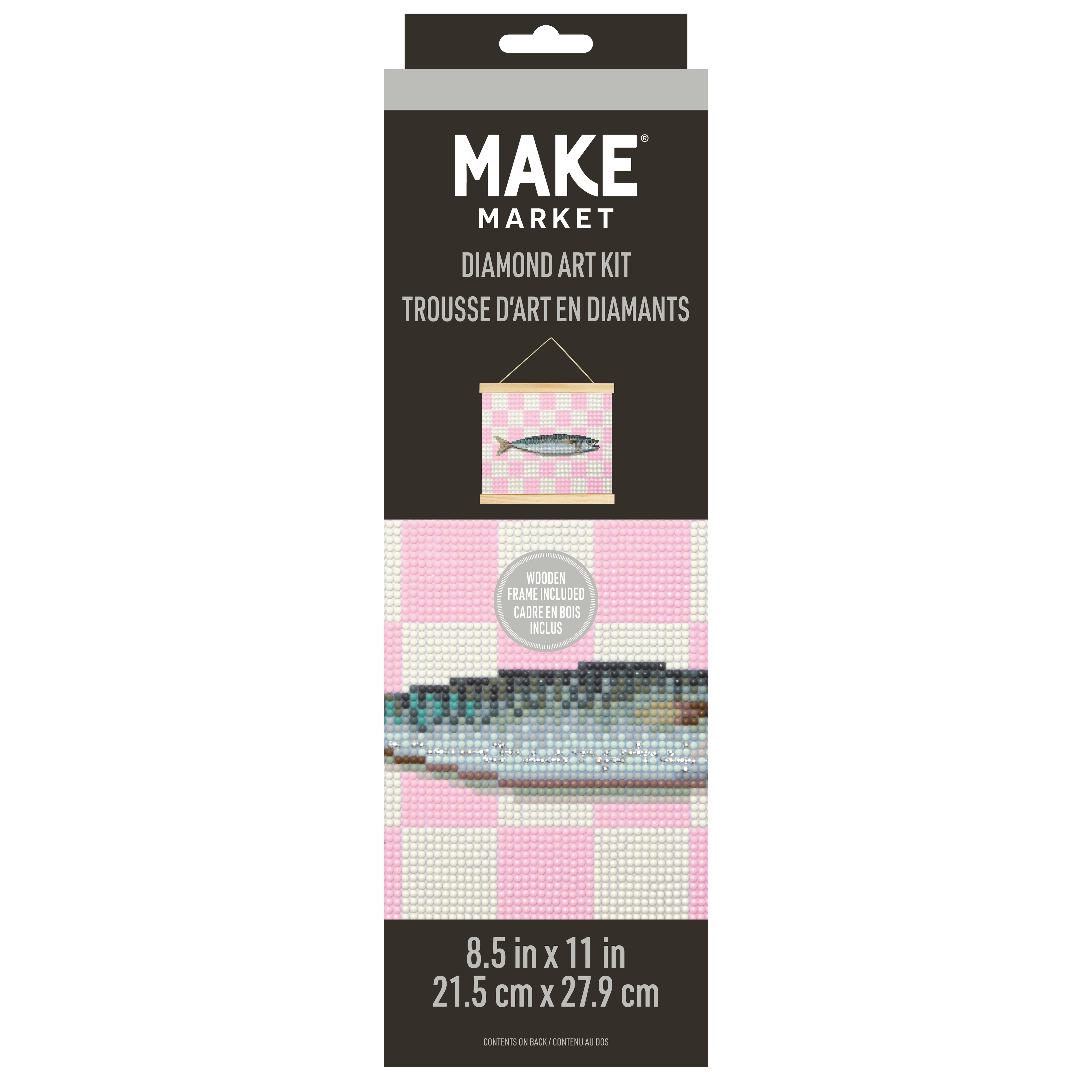 8.5" x 11" Sardine Diamond Art Kit with Wooden Frame by Make Market®