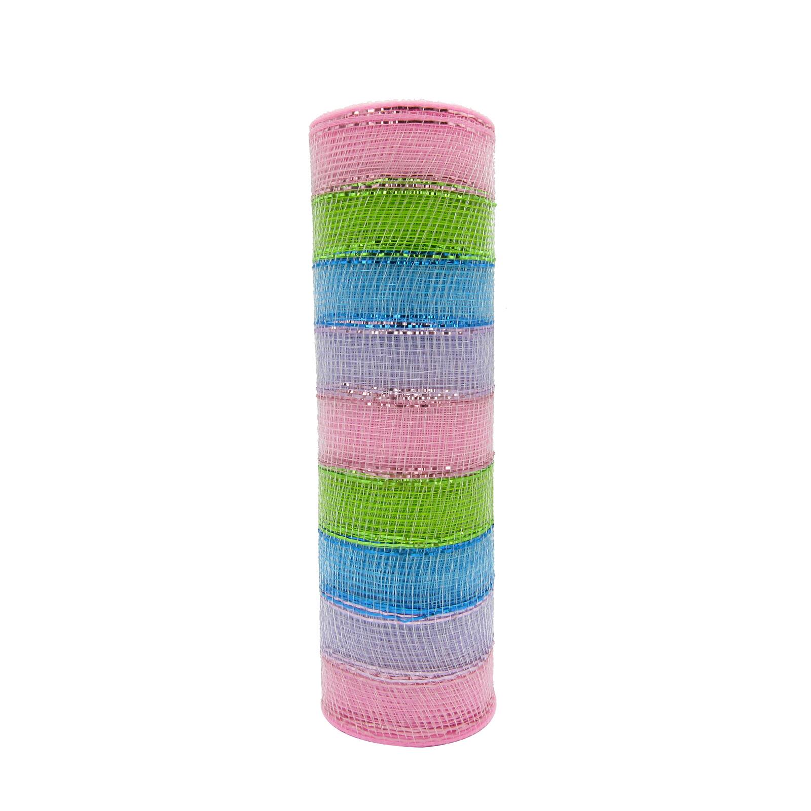 10" x 19ft. Pastel Striped Mesh by Celebrate It™