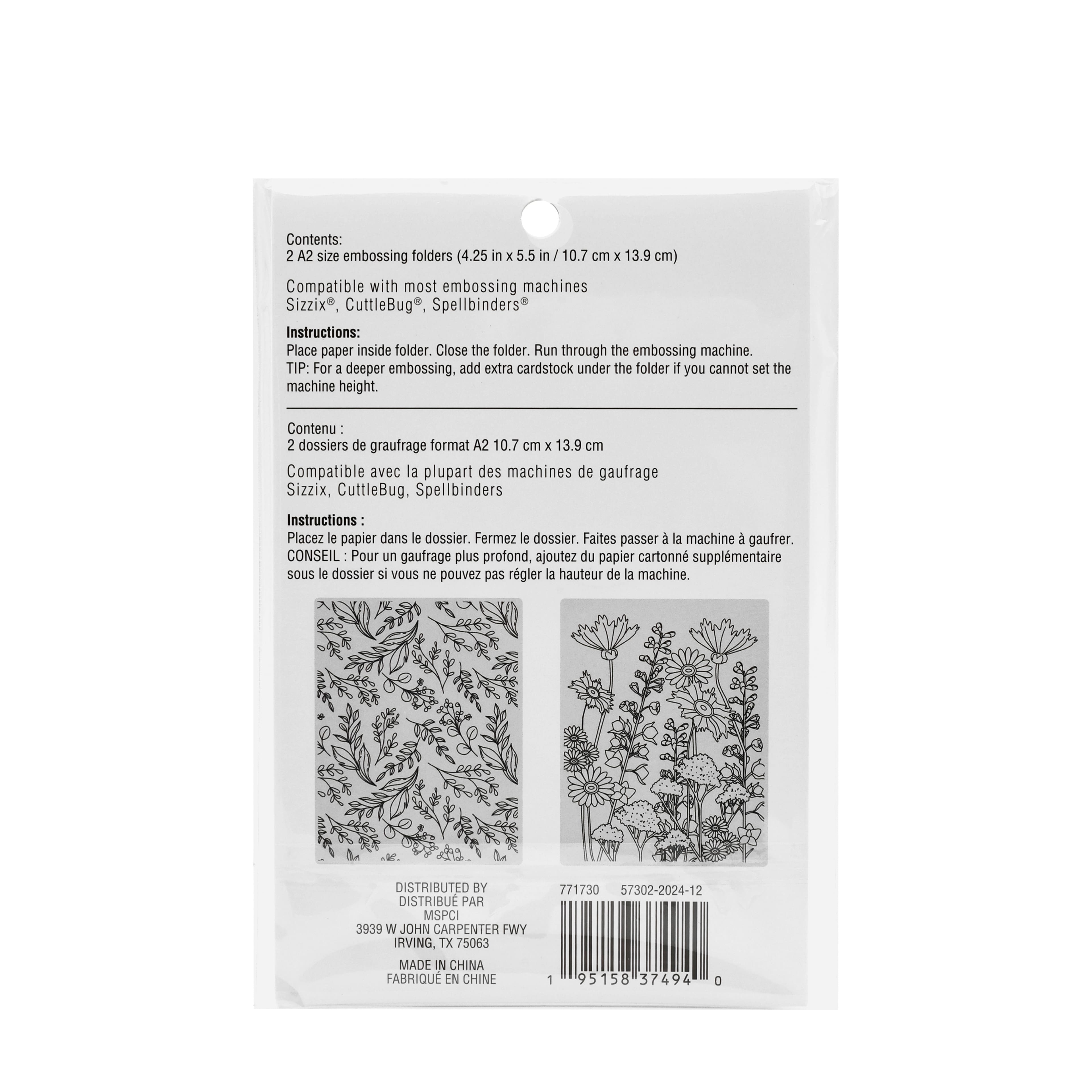12 Pack: Wild Flower Embossing Folders Set by Recollections™