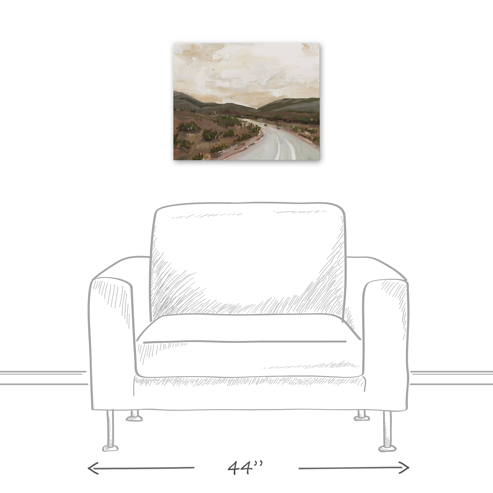 Mountain Roads 20" x 16" Canvas Wall Art