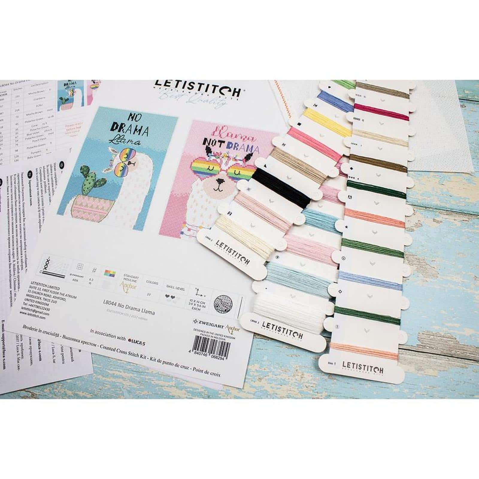 Letistitch No drama Llama Counted Cross Stitch Kit