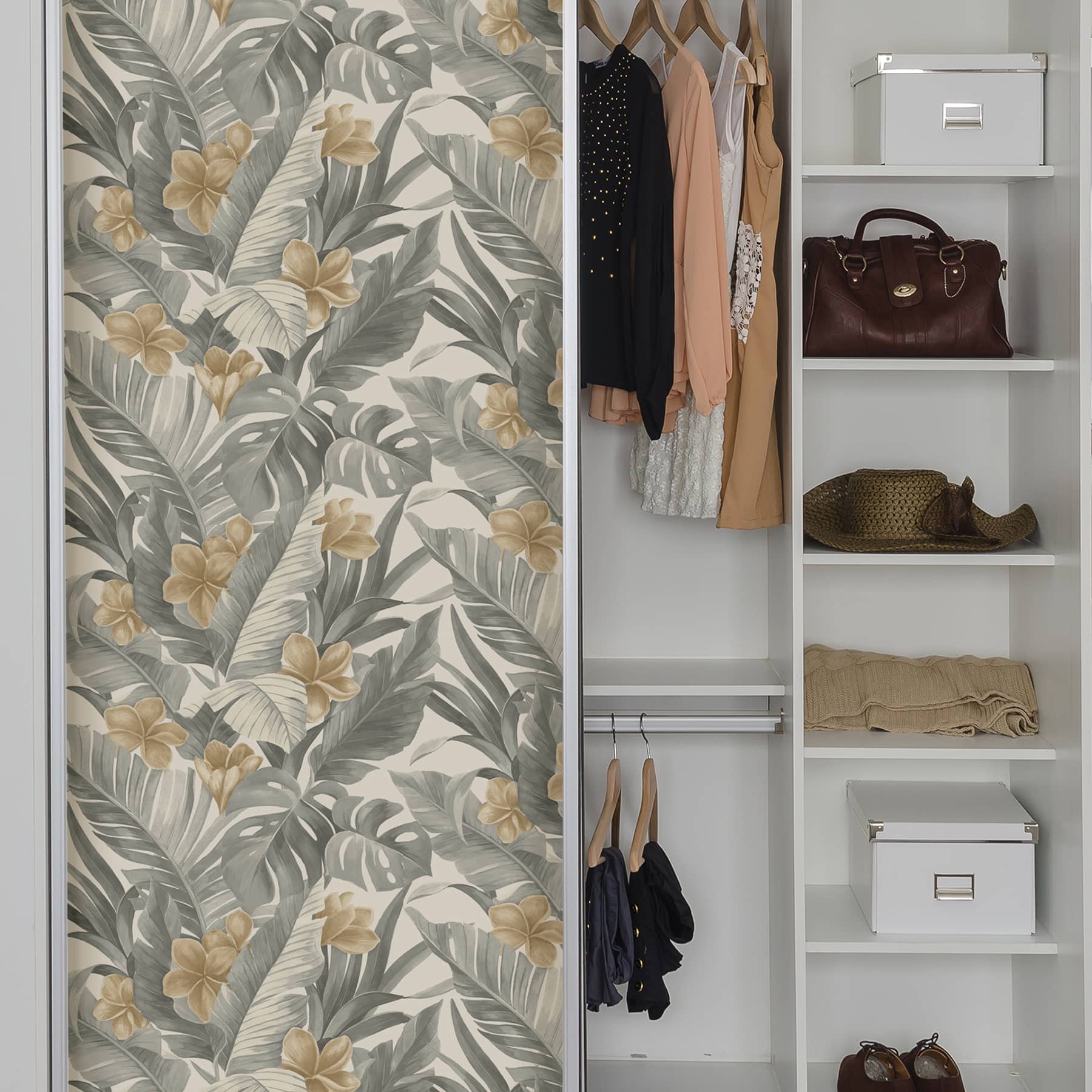 NuWallpaper Neutral Paradise Peel & Stick Wallpaper