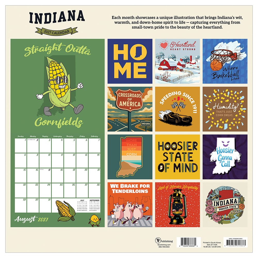 2027 Home: Indiana Wall Calendar