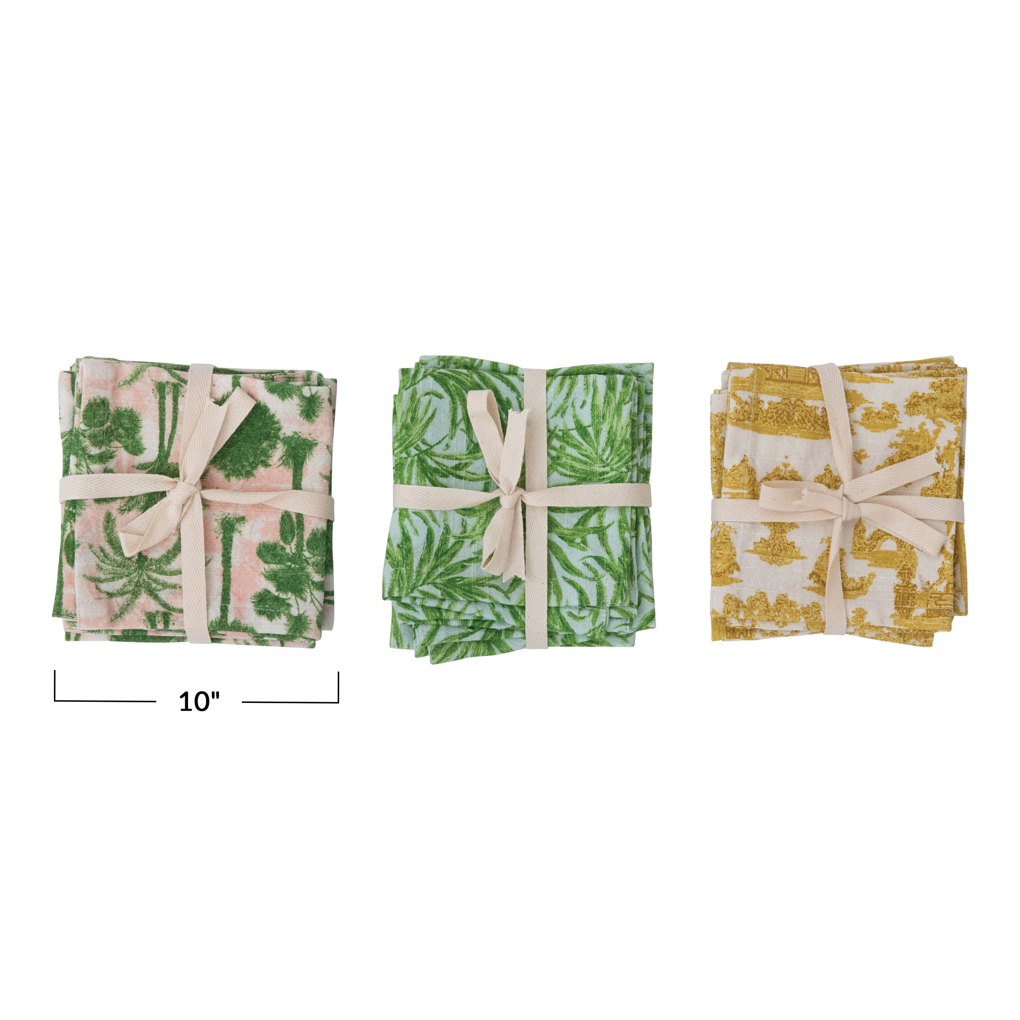 Hello Honey® Tropical Mix Printed Cotton Cocktail Napkin Set
