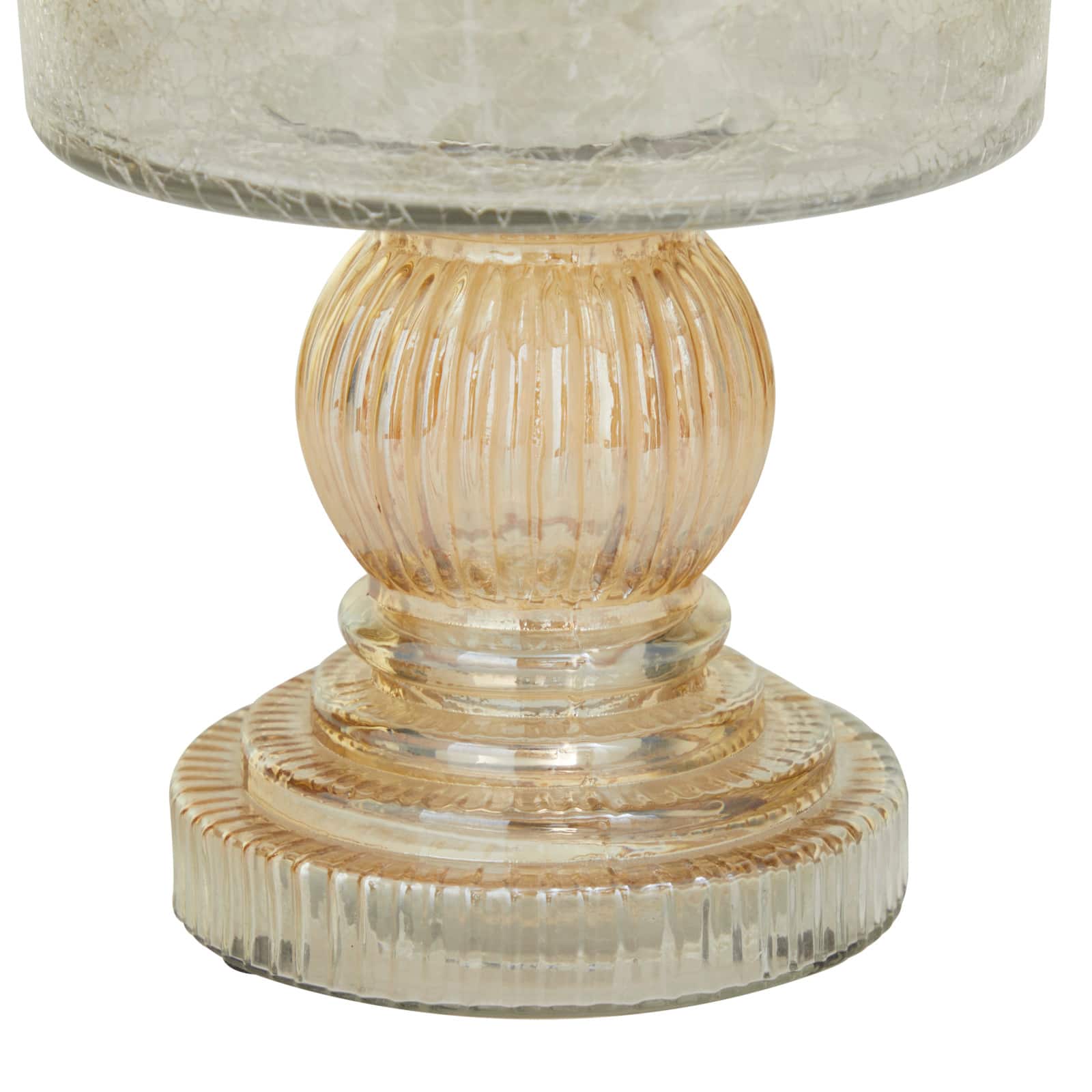11" Brown Glass Traditional Hurricane Candle Holder