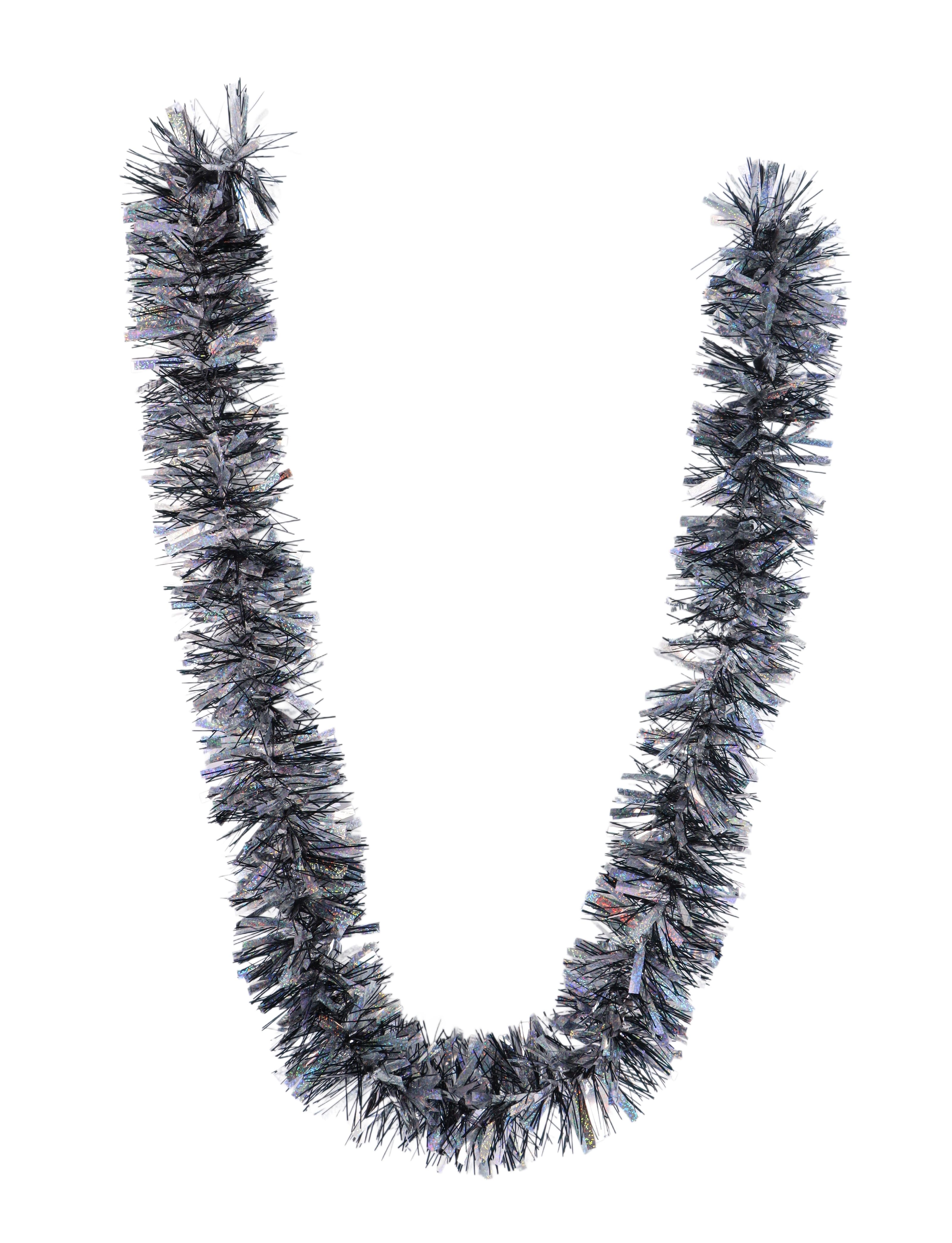 6ft. Silver & Black Tinsel Garland by Ashland®