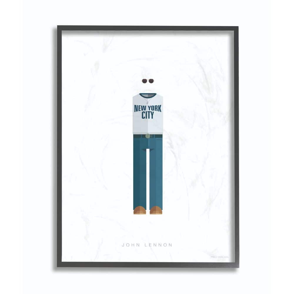 Stupell Industries John Lennon Fashion Design Black Framed Wall Art
