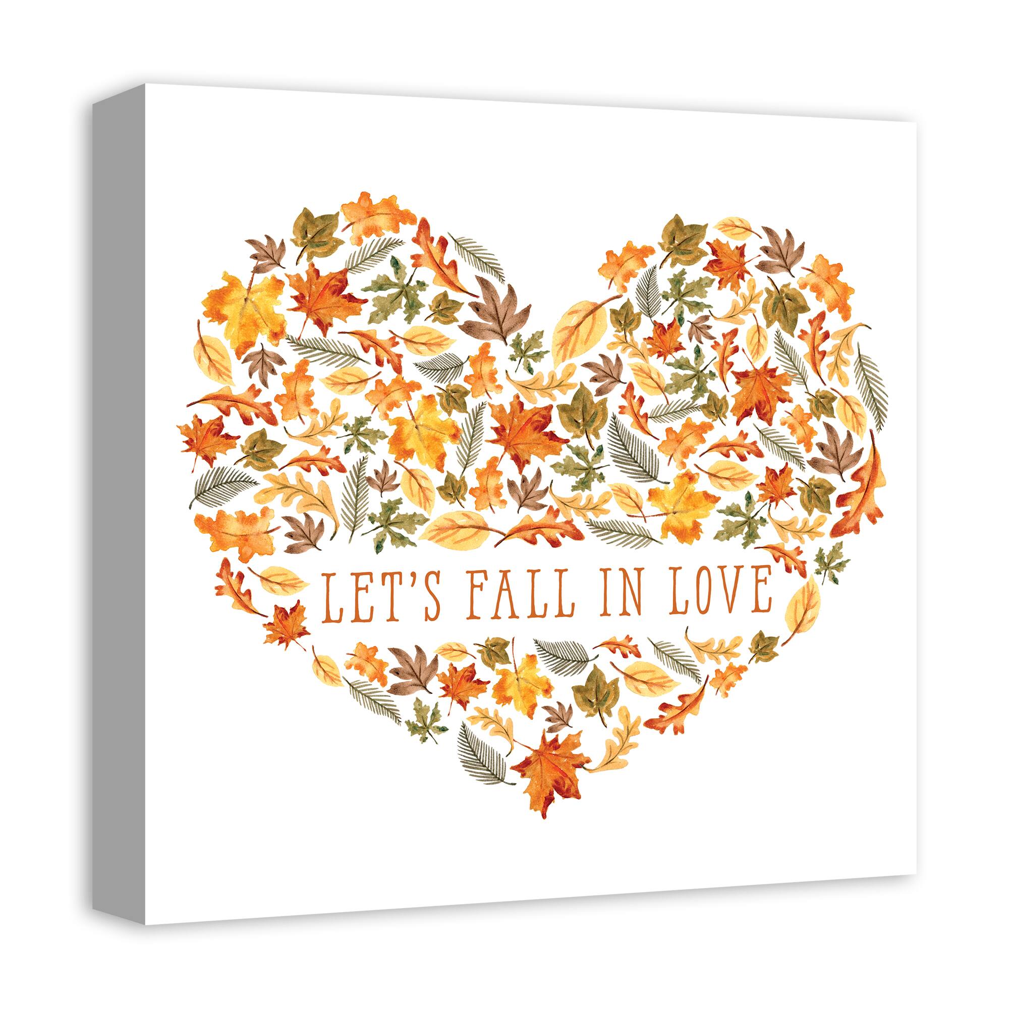 Let's Fall in Love Canvas Wall Art