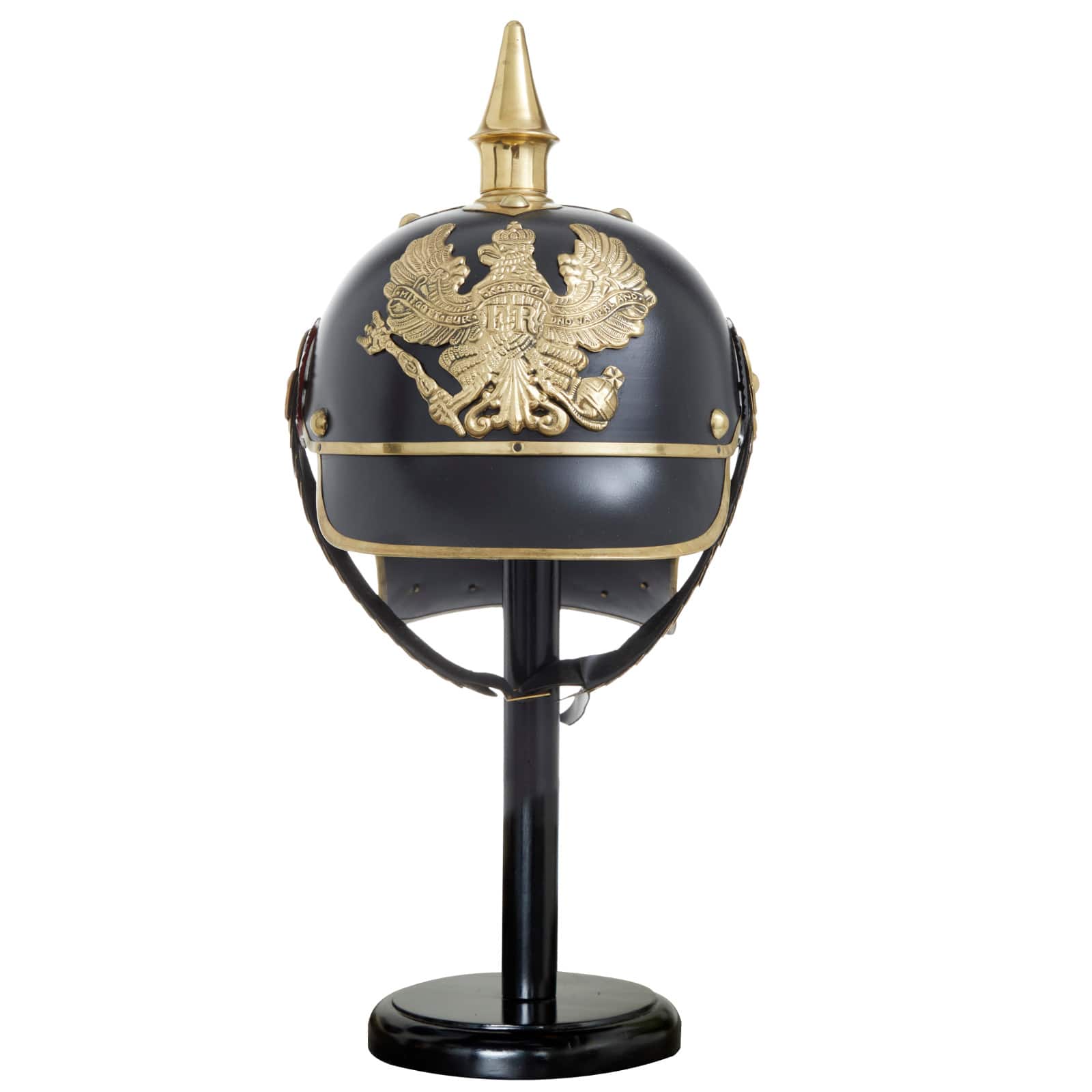 Black Metal Vintage Helmet, 20" x 9" x 12"
