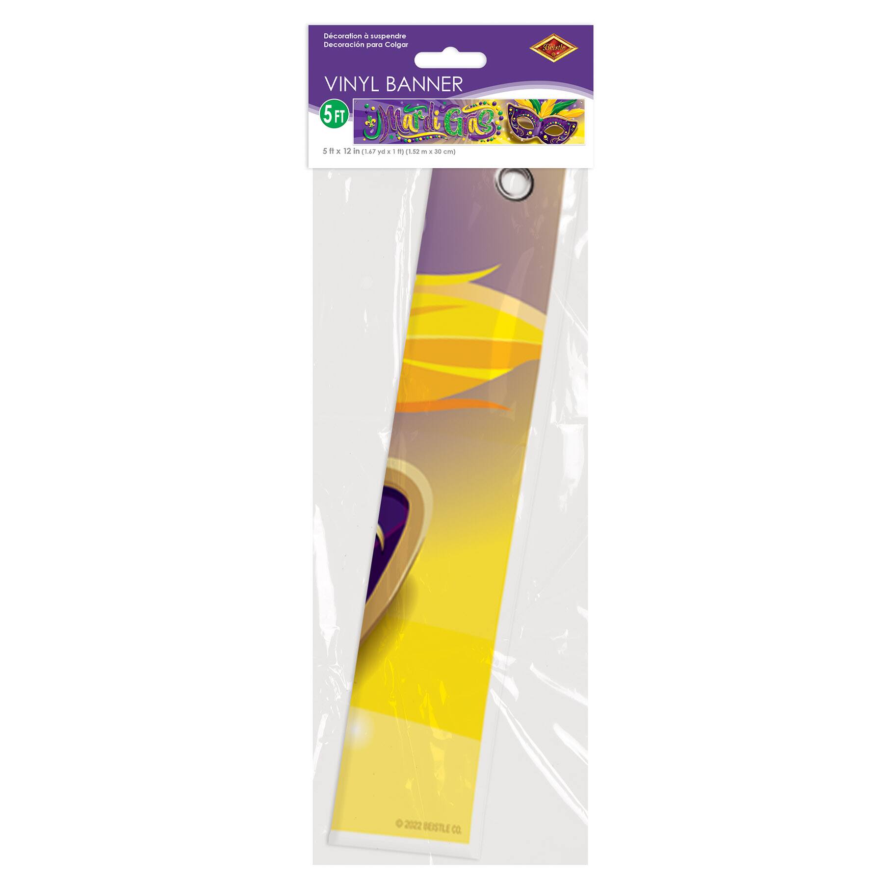 Besitle 12" x 5ft. Mardi Gras Banner