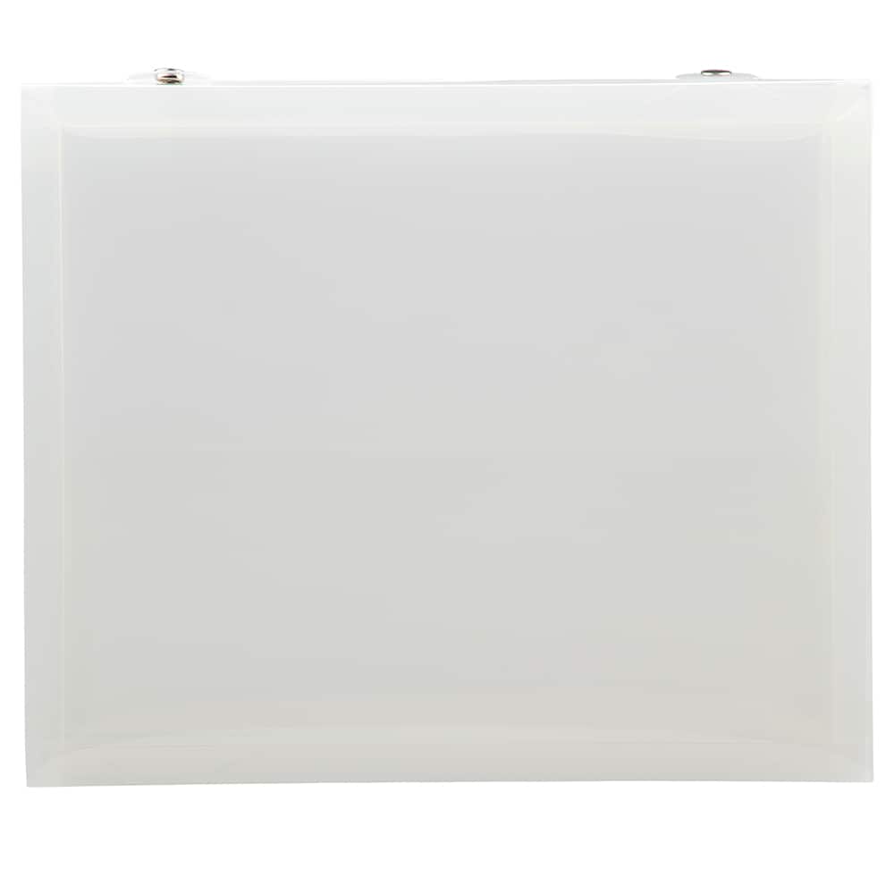 JAM Paper Clear Grid Plastic Two Pocket Portfolio with Snap Closure 11" x 13"