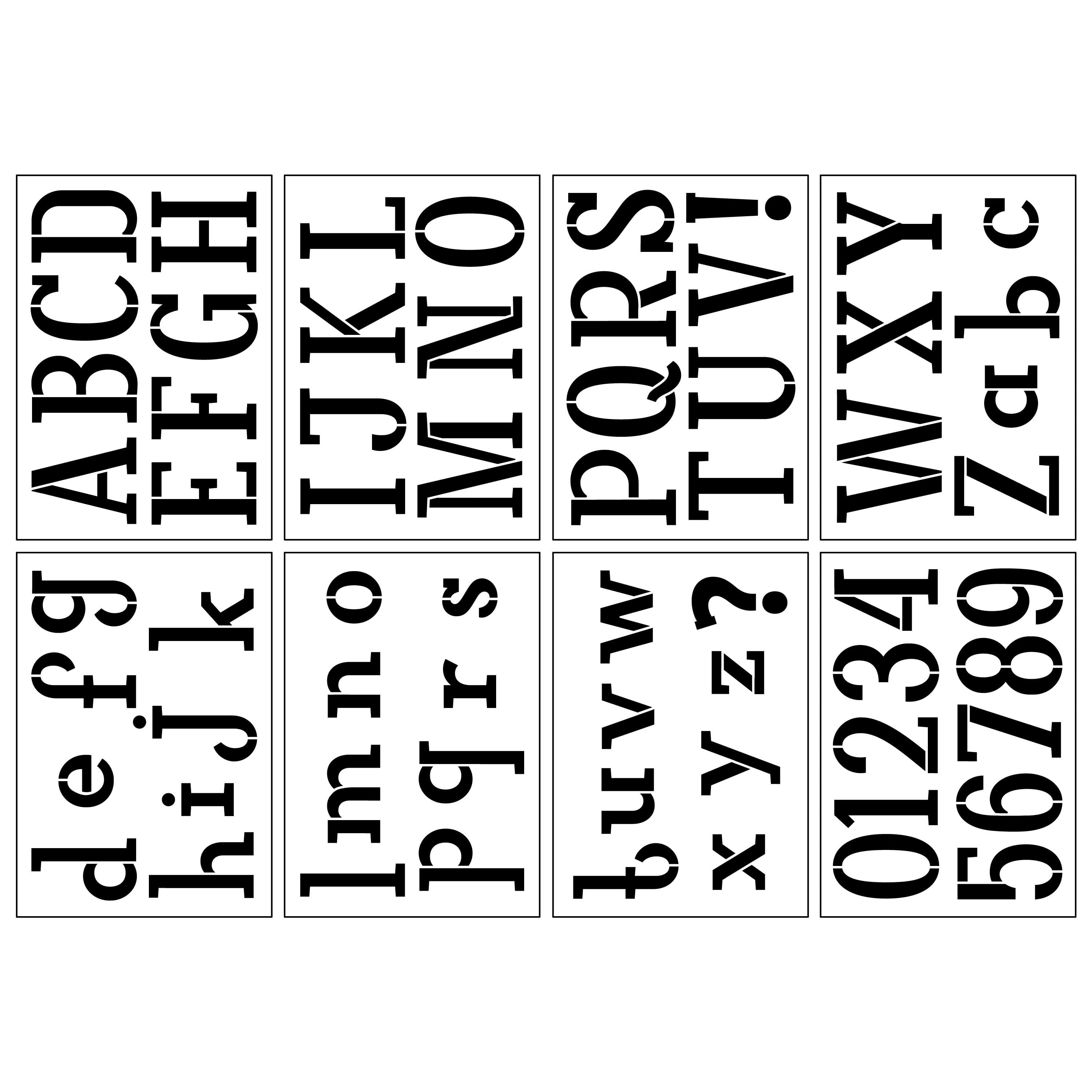 6 Pack: 3" Skinny Serif Alphabet Stencils by Craft Smart®