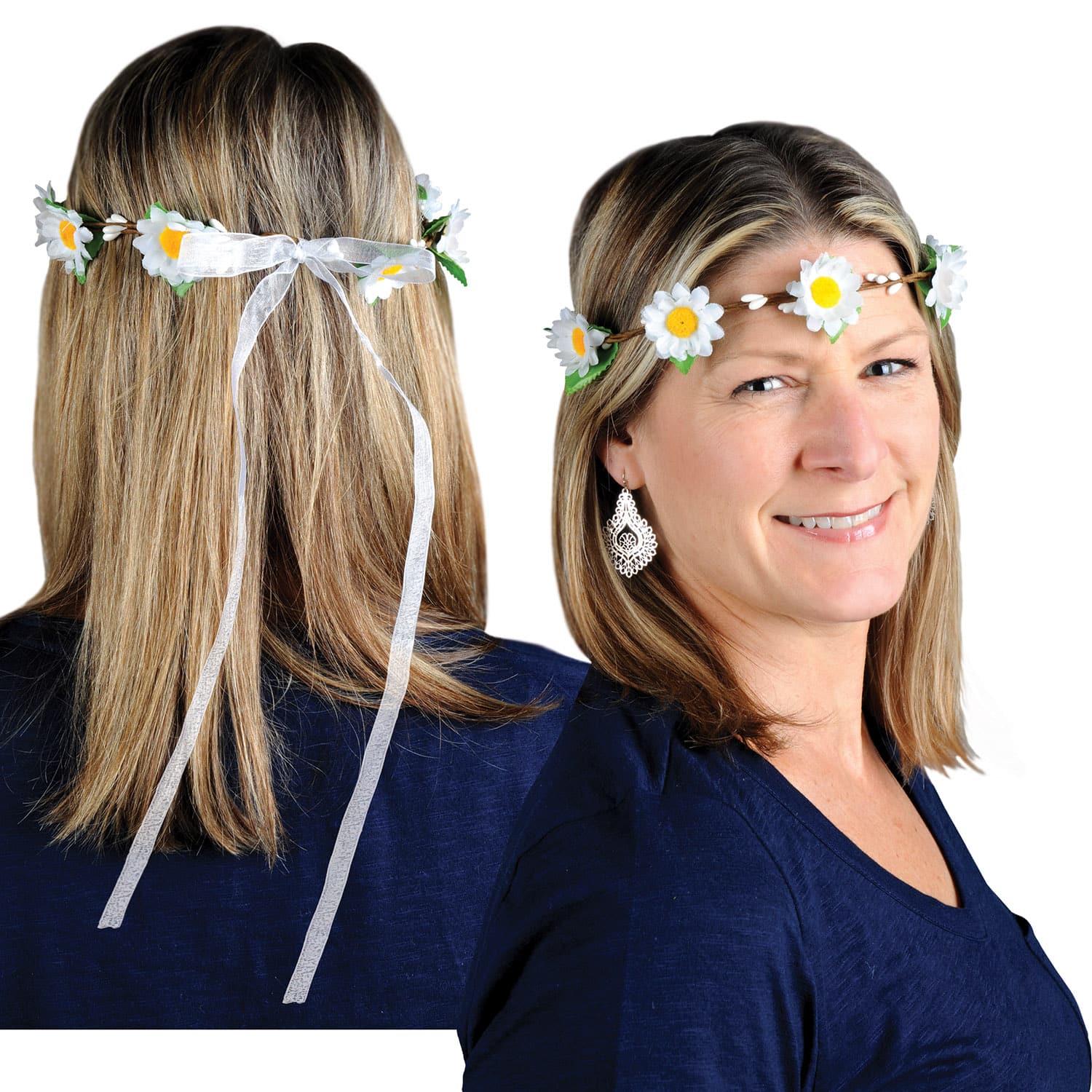 Beistle Adult White Daisy Headband