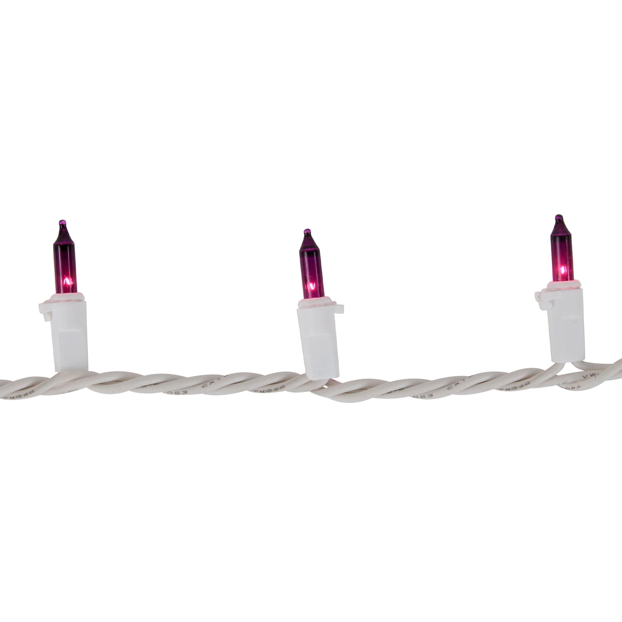 50ct. Mini Christmas String Lights with White Wire