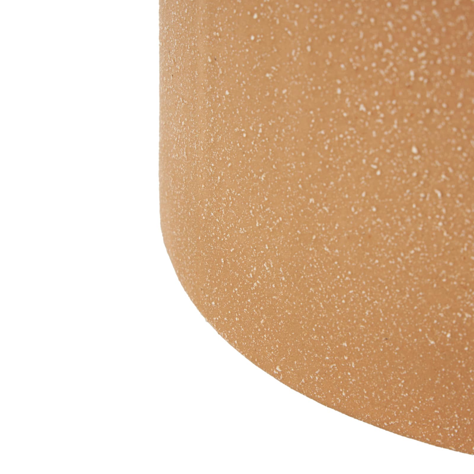 10" Brown with Multicolor Mushrooms & White Speckles Wide Ceramic Decorative Vase