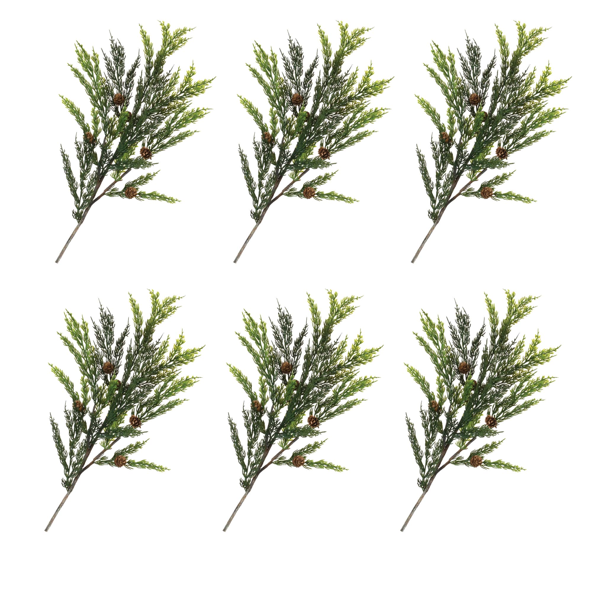 31.5" Pine Leaf & Pinecone Sprays, 6ct.