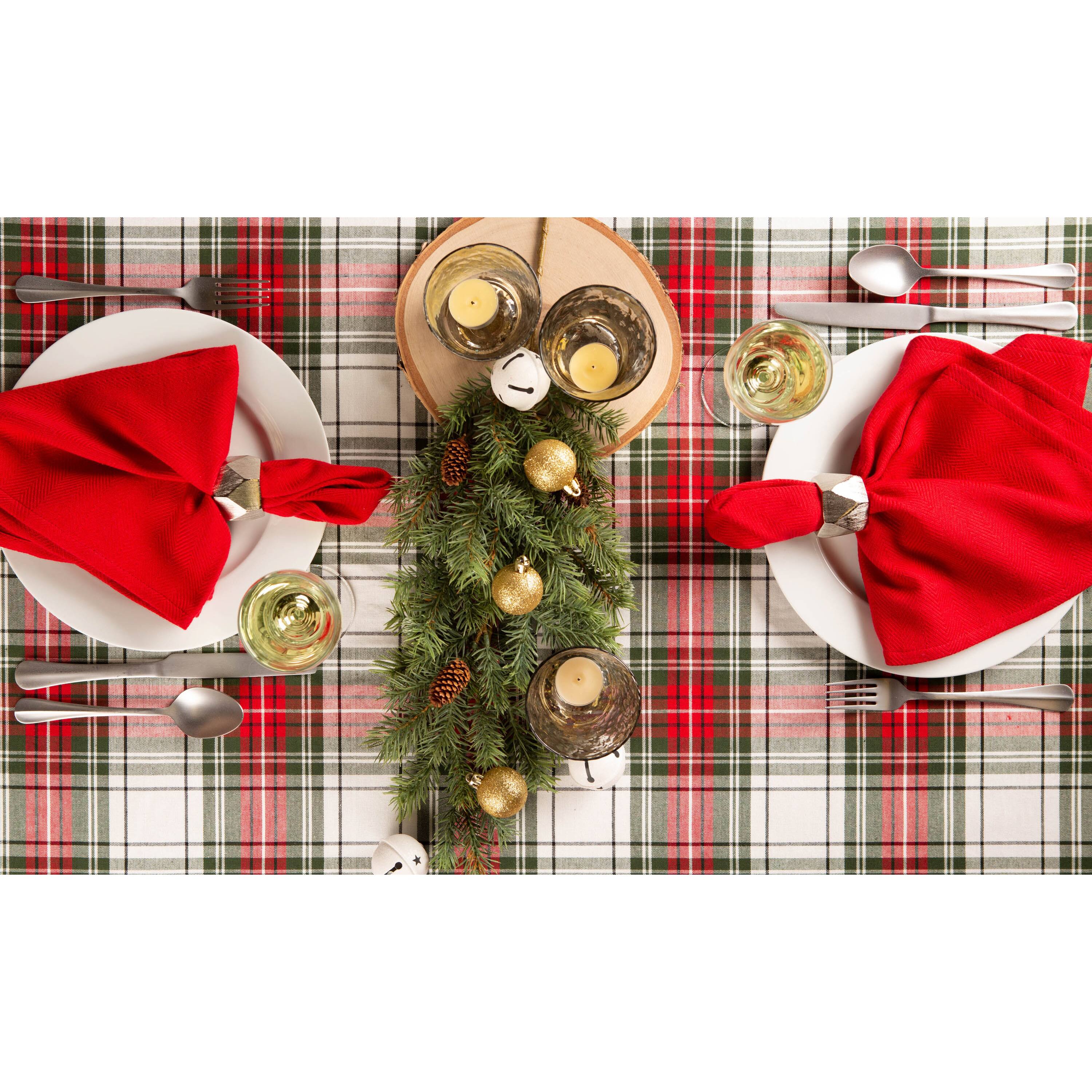 DII® Christmas Plaid Tablecloth