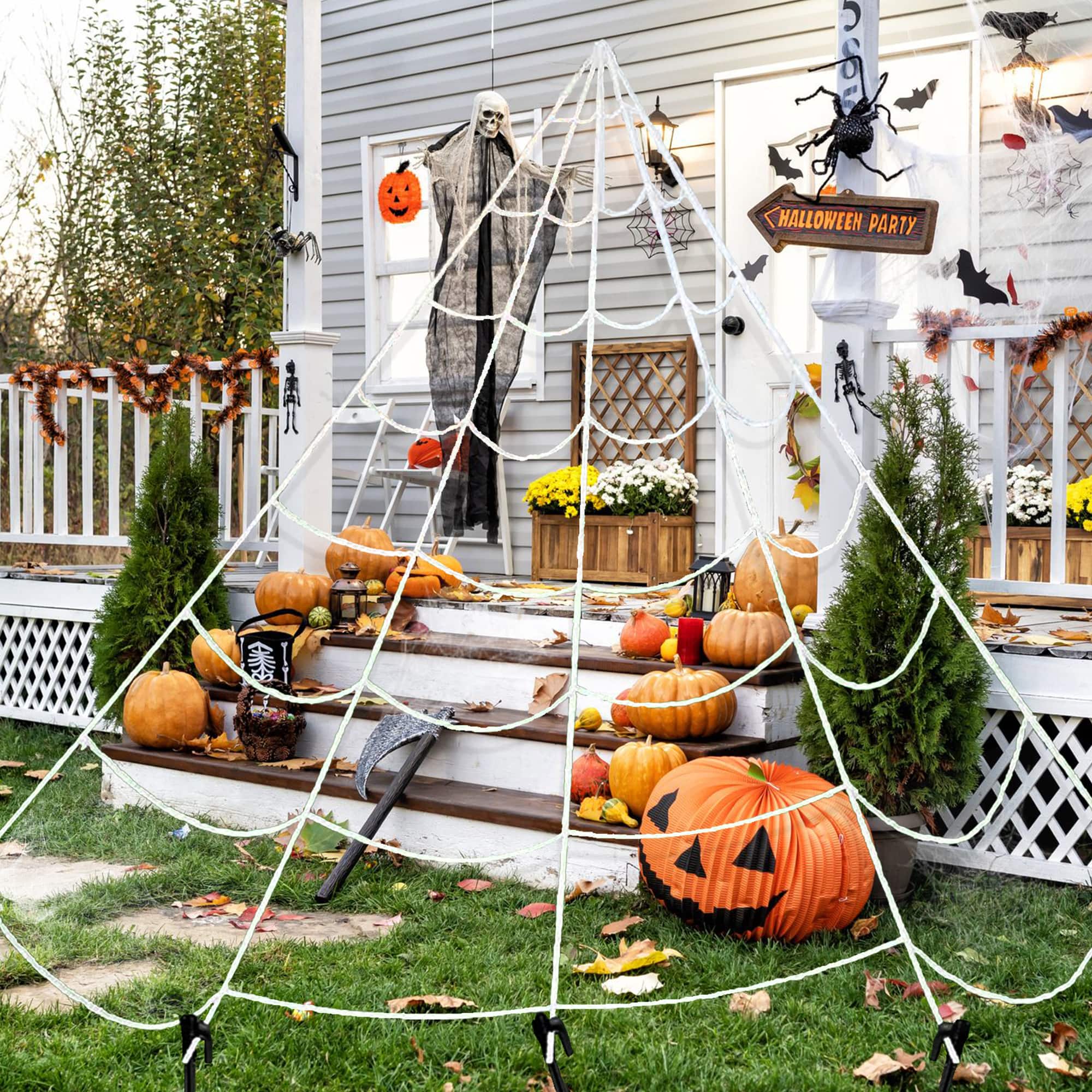 9.8ft. Giant Outdoor Spider Web Halloween Decoration