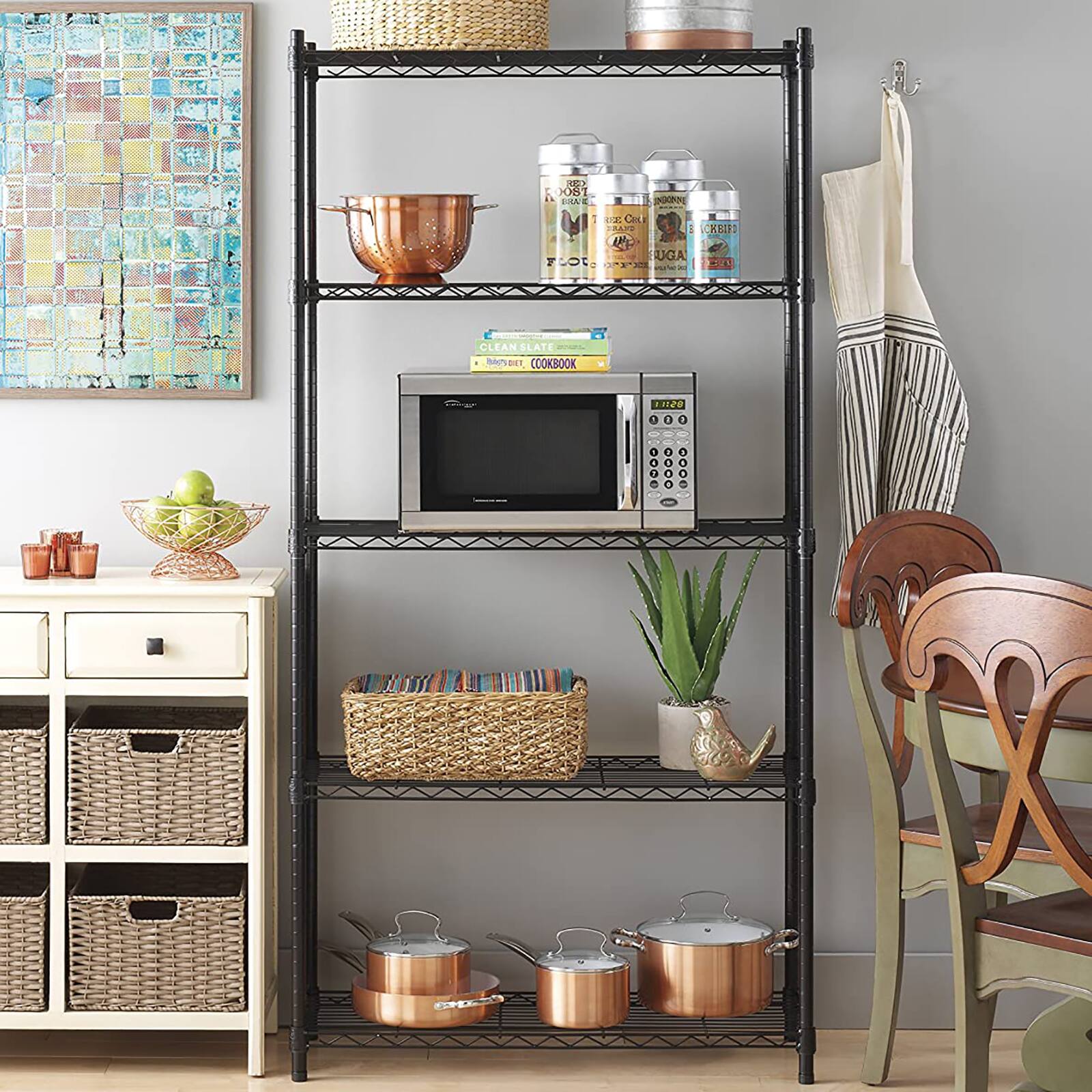 Whitmor 5-Tier Black Supreme Shelves