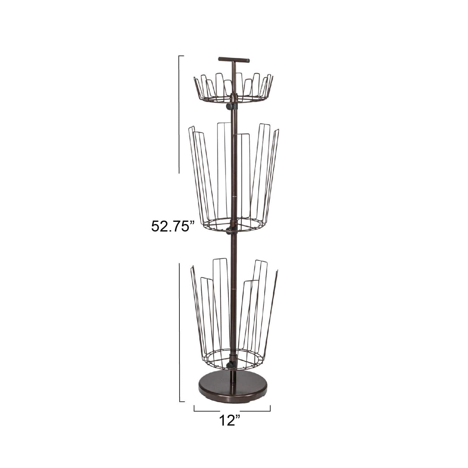 Household Essentials 4.5ft. Matte Bronze 3-Tier Boot Storage Tree