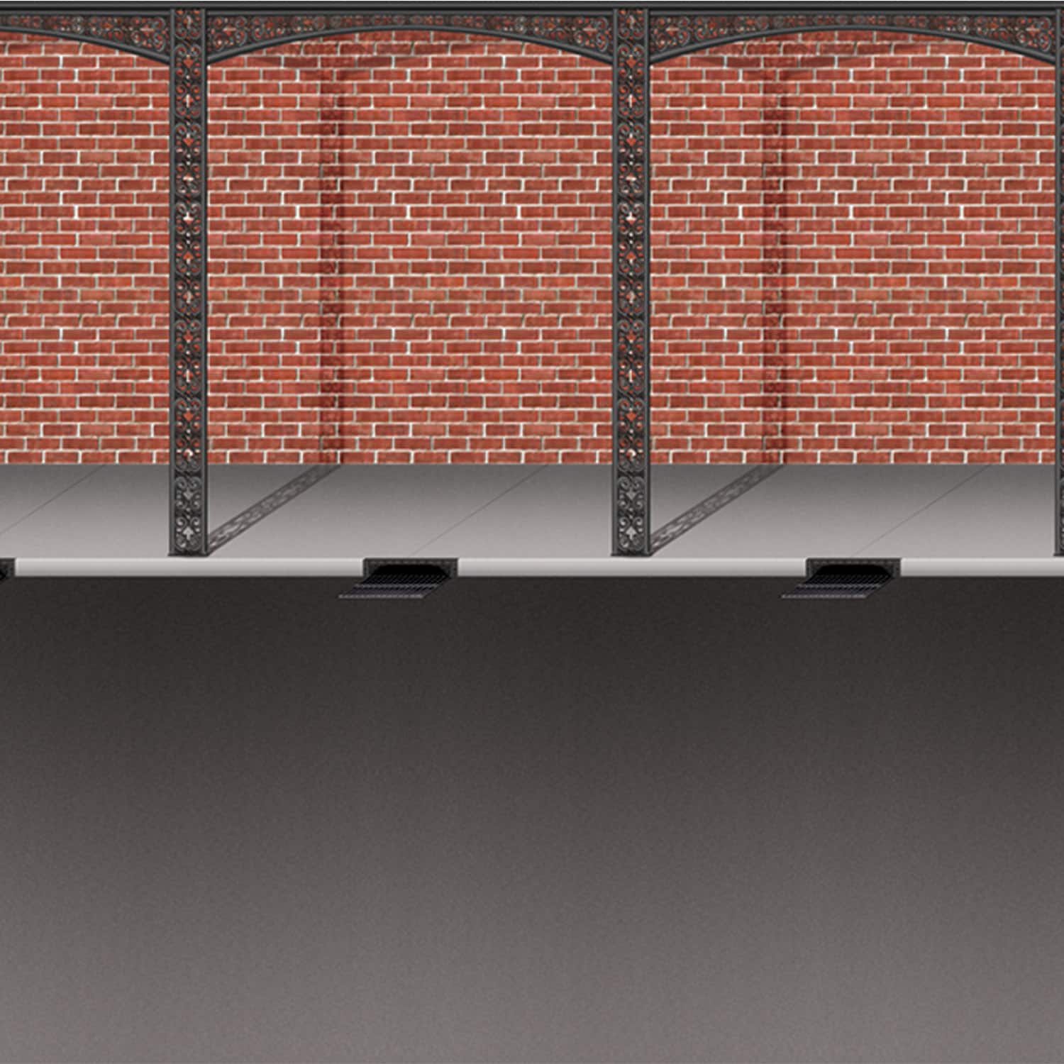Beistle 4ft. x 30ft. Mardi Gras Brick Wall & Street Backdrop