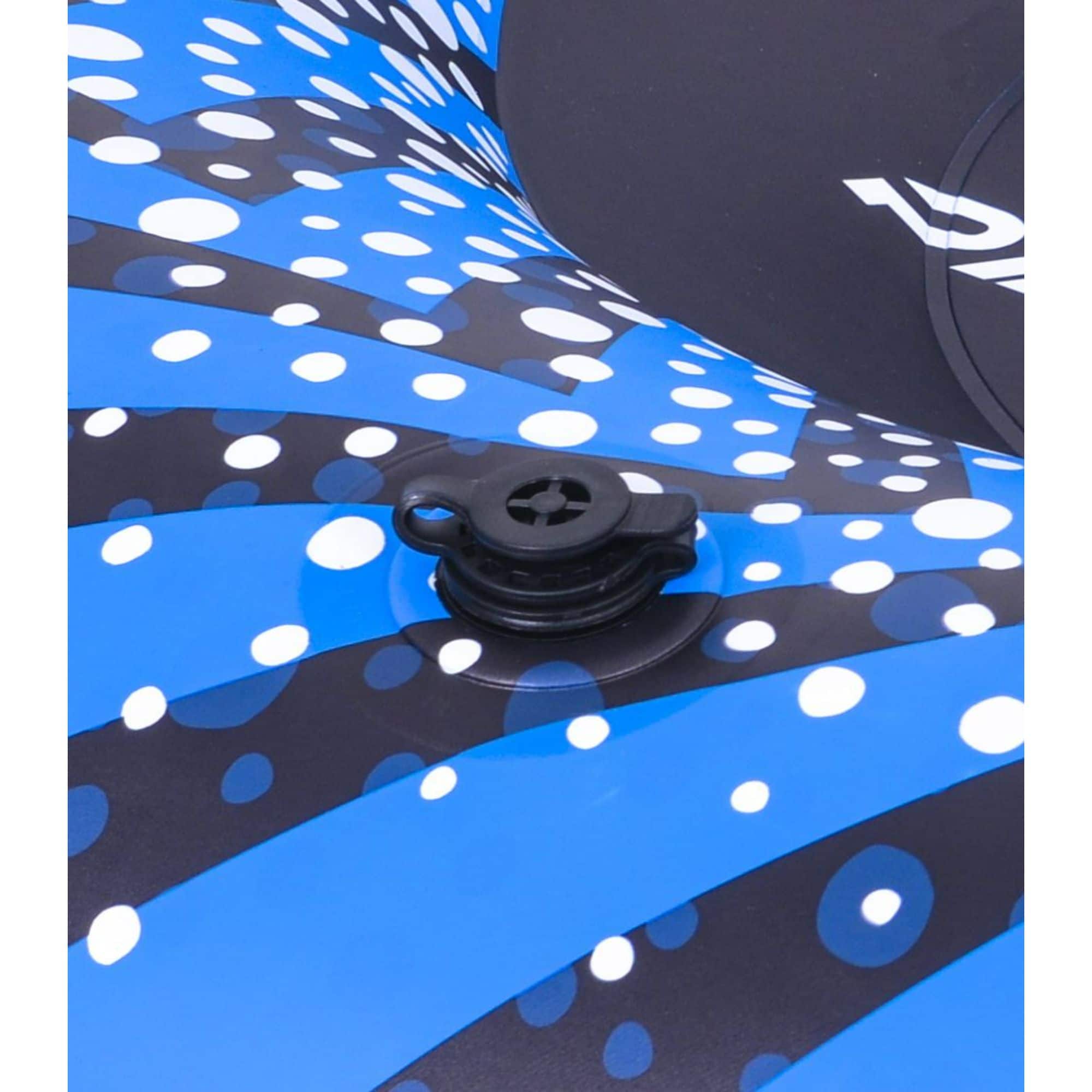 3ft. Inflatable Blue & Black Ride-On Pool Float & Snow Tube